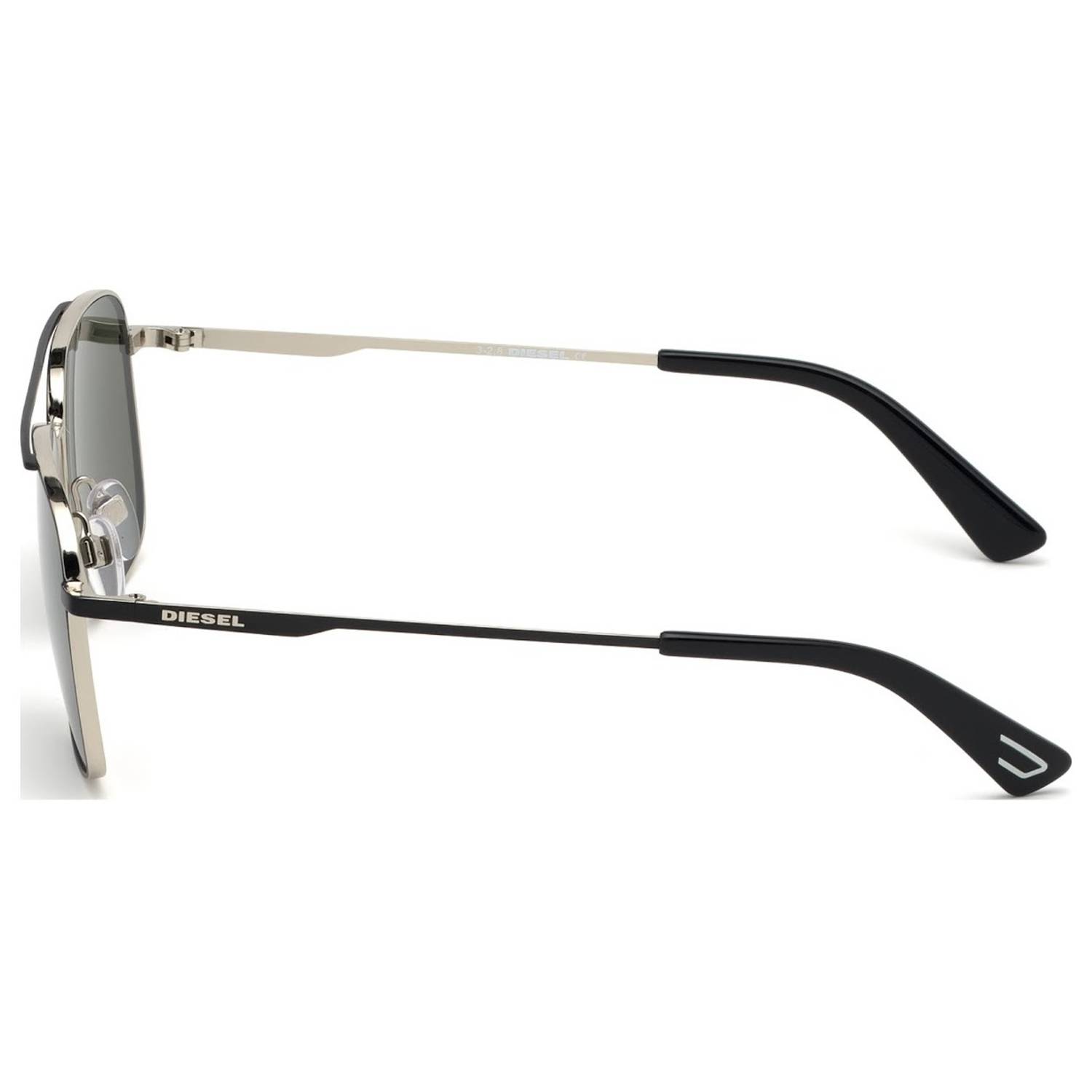 Diesel DL029505N55 Sunglasses Black/ Green Metal For Men Diesel DL029505N55 Sunglasses Black/ Green Metal For Men