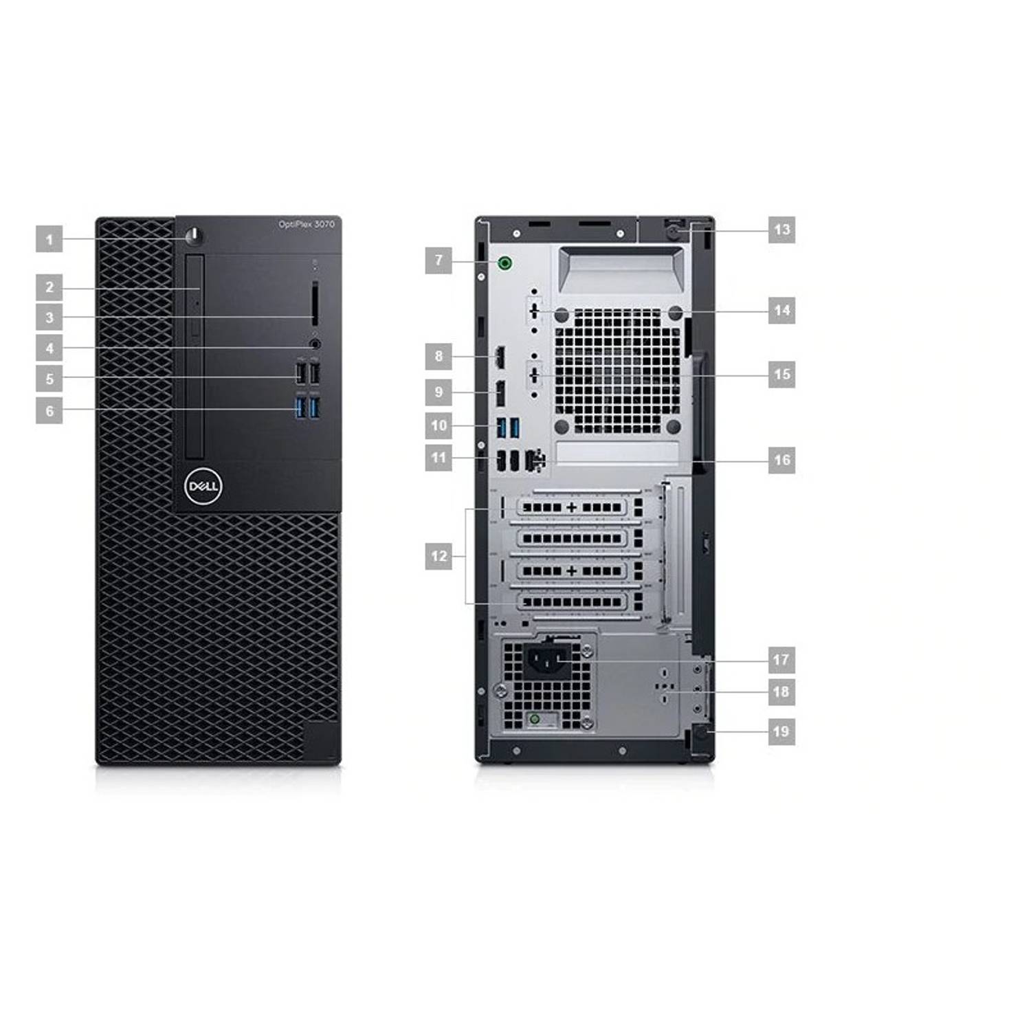Dell Optiplex 3070 MicroTower Desktop Core i3-9100 4GB RAM 1TB HDD Ubuntu Linux 18.04 Black Dell Optiplex 3070 MicroTower Desktop Core i3-9100 4GB RAM 1TB HDD Ubuntu Linux 18.04 Black