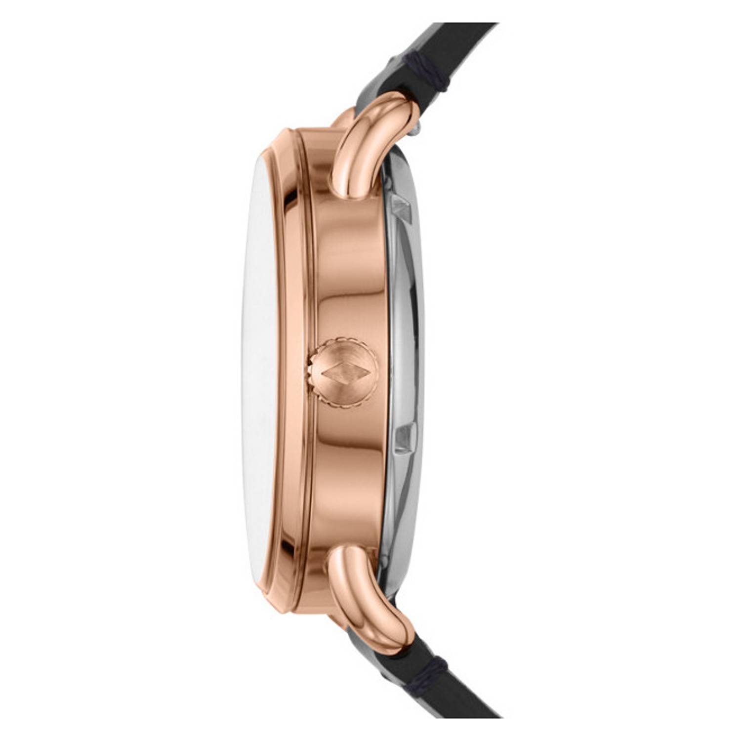 Fossil The Commuter Twist Black Leather Watch For Men Fossil The Commuter Twist Black Leather Watch For Men