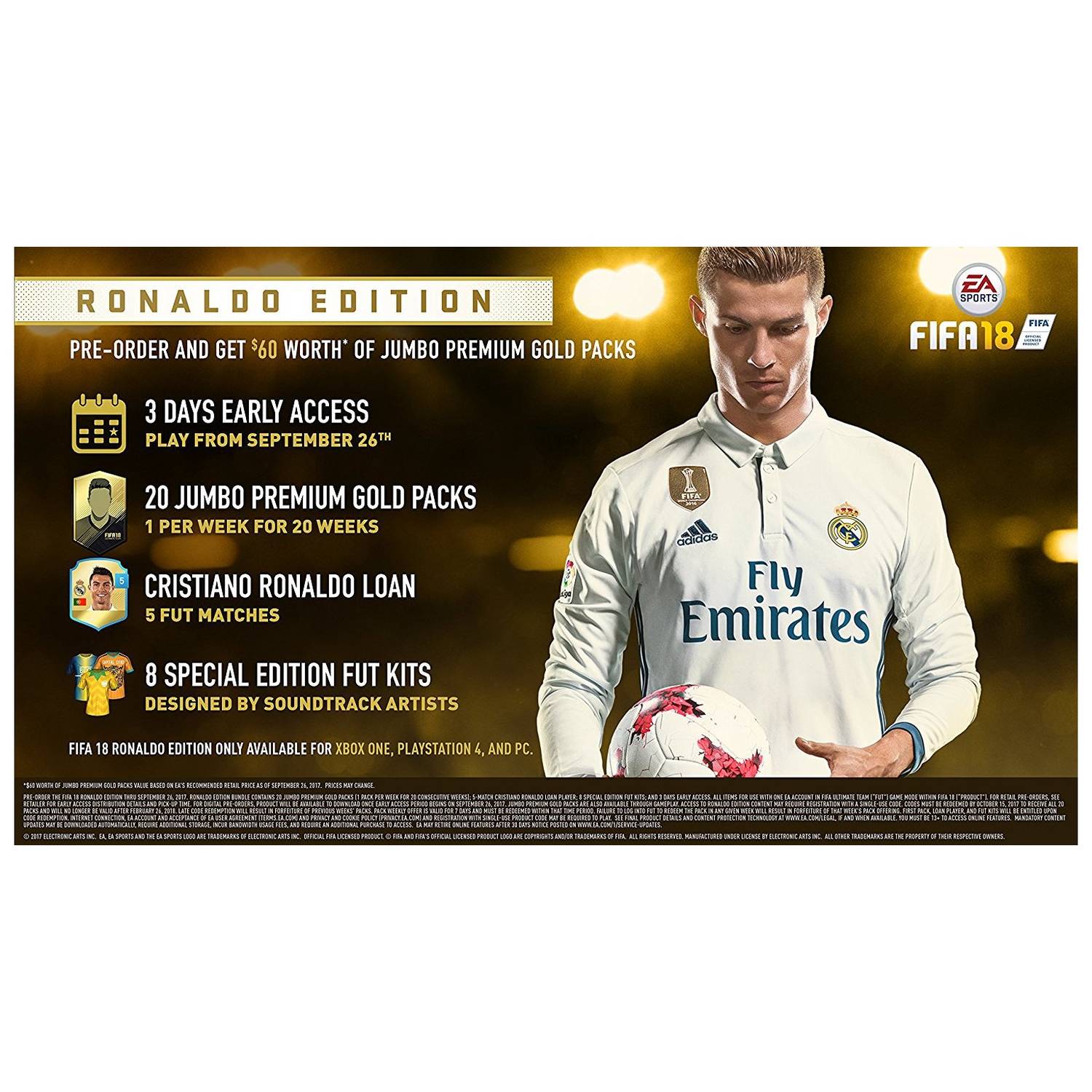 لعبة إكس بوكس ون فيفا 18 ديلوكس إصدار رونالدو للطلب المسبق لعبة إكس بوكس ون فيفا 18 ديلوكس إصدار رونالدو للطلب المسبق