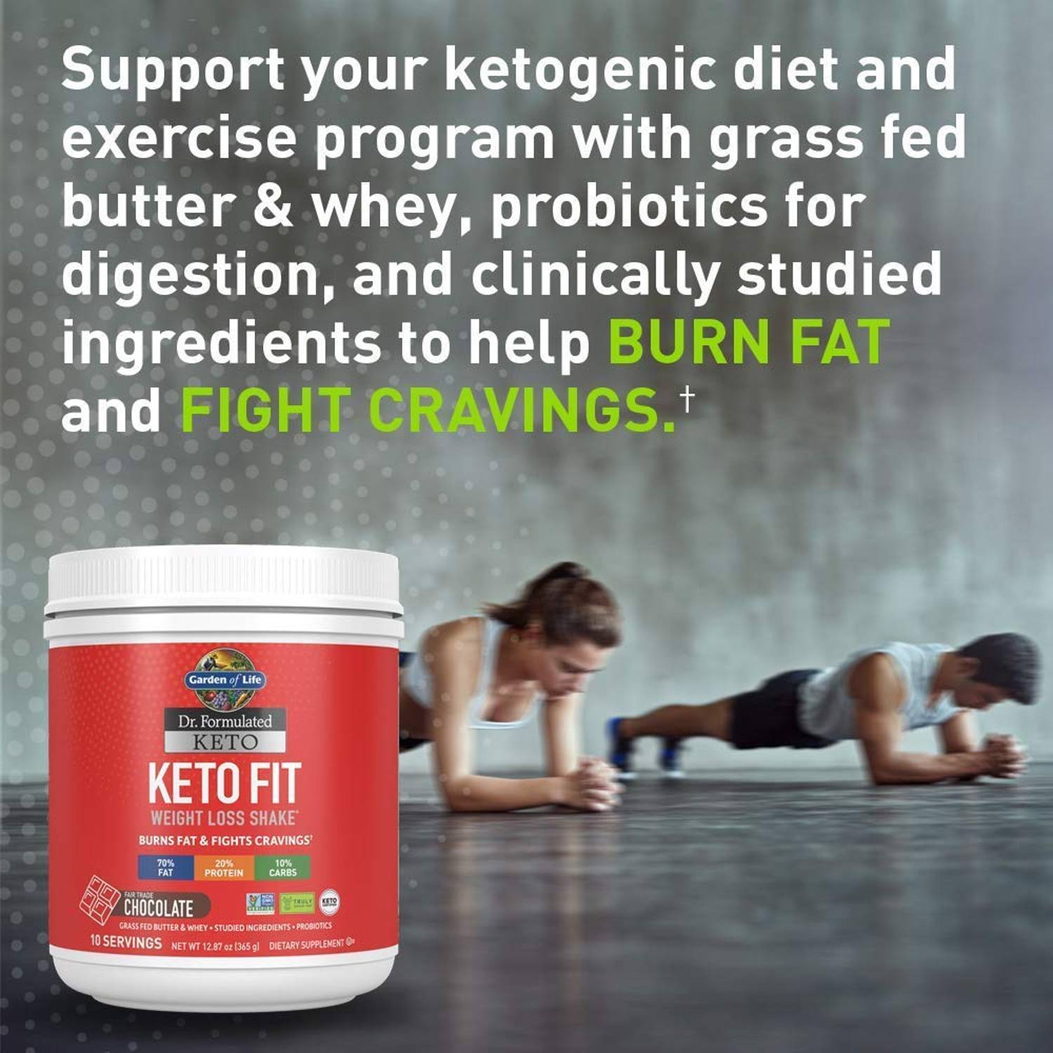 Garden Of Life Keto Fit Weight Loss Shake Chocolate 10 Servings 365g Garden Of Life Keto Fit Weight Loss Shake Chocolate 10 Servings 365g