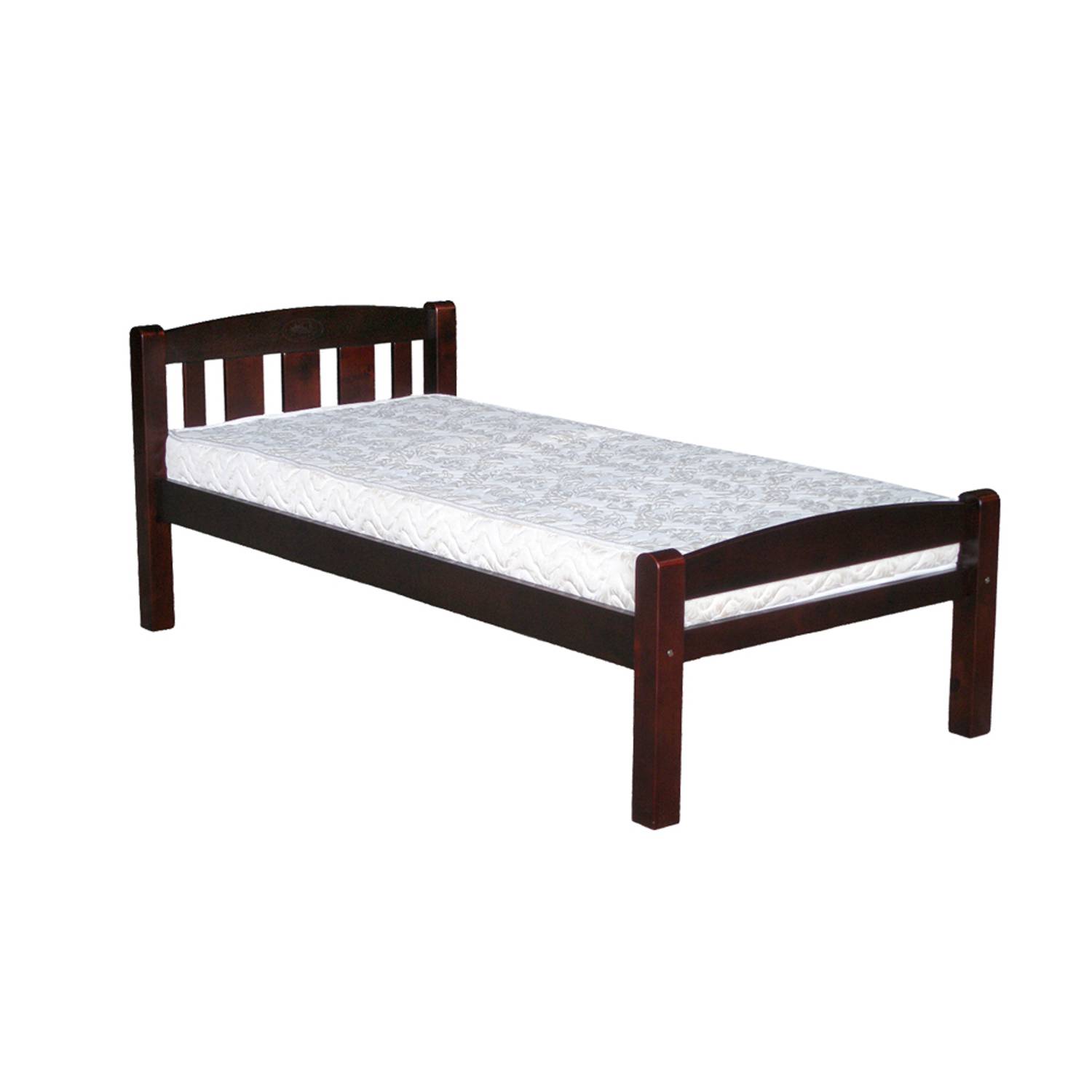 Solid Wood Single Bed Brown Solid Wood Single Bed Brown