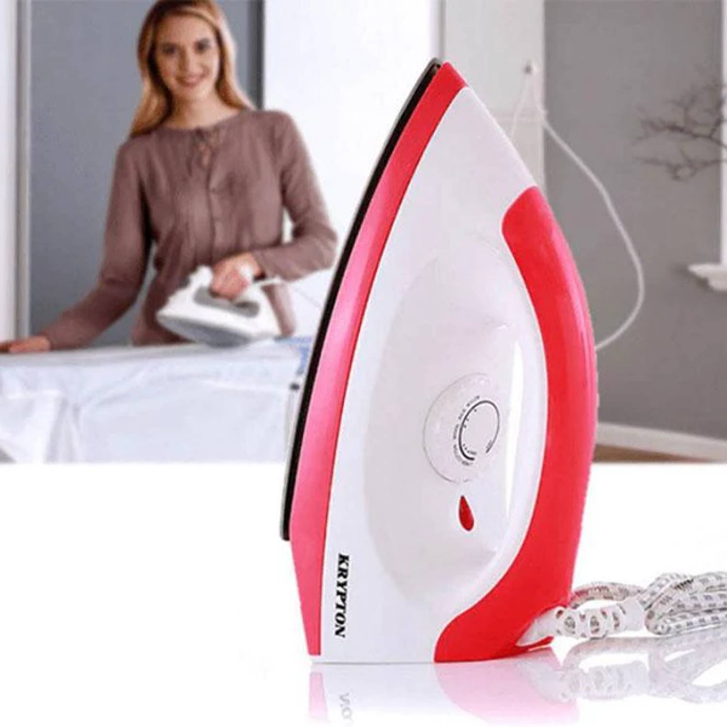 Krypton 1200 Watts Non Stick Coated Dry Iron With Temperature Control KNDI6001 Krypton 1200 Watts Non Stick Coated Dry Iron With Temperature Control KNDI6001