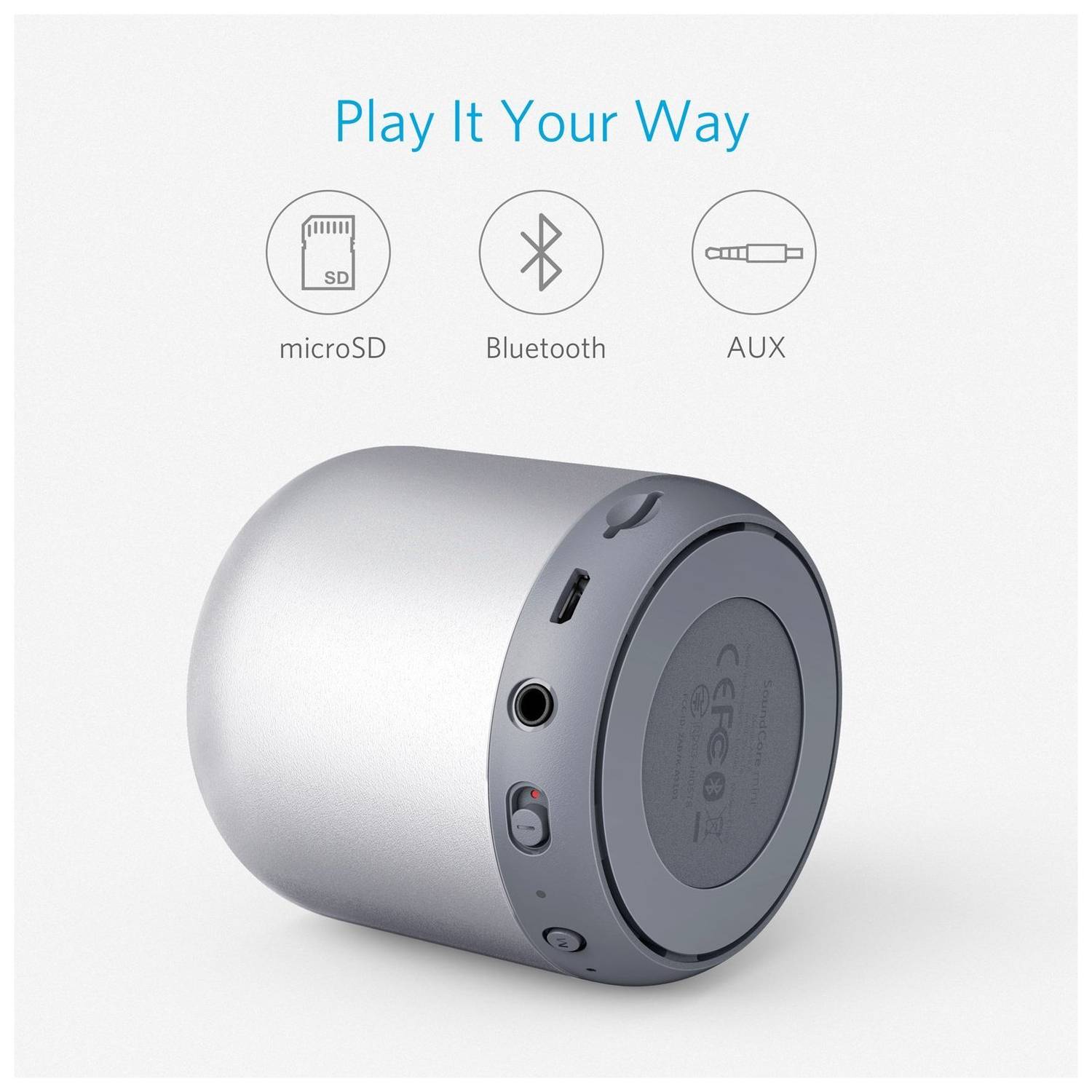 Anker Soundcore Mini Bluetooth Speaker Grey A3101HA1 Anker Soundcore Mini Bluetooth Speaker Grey A3101HA1