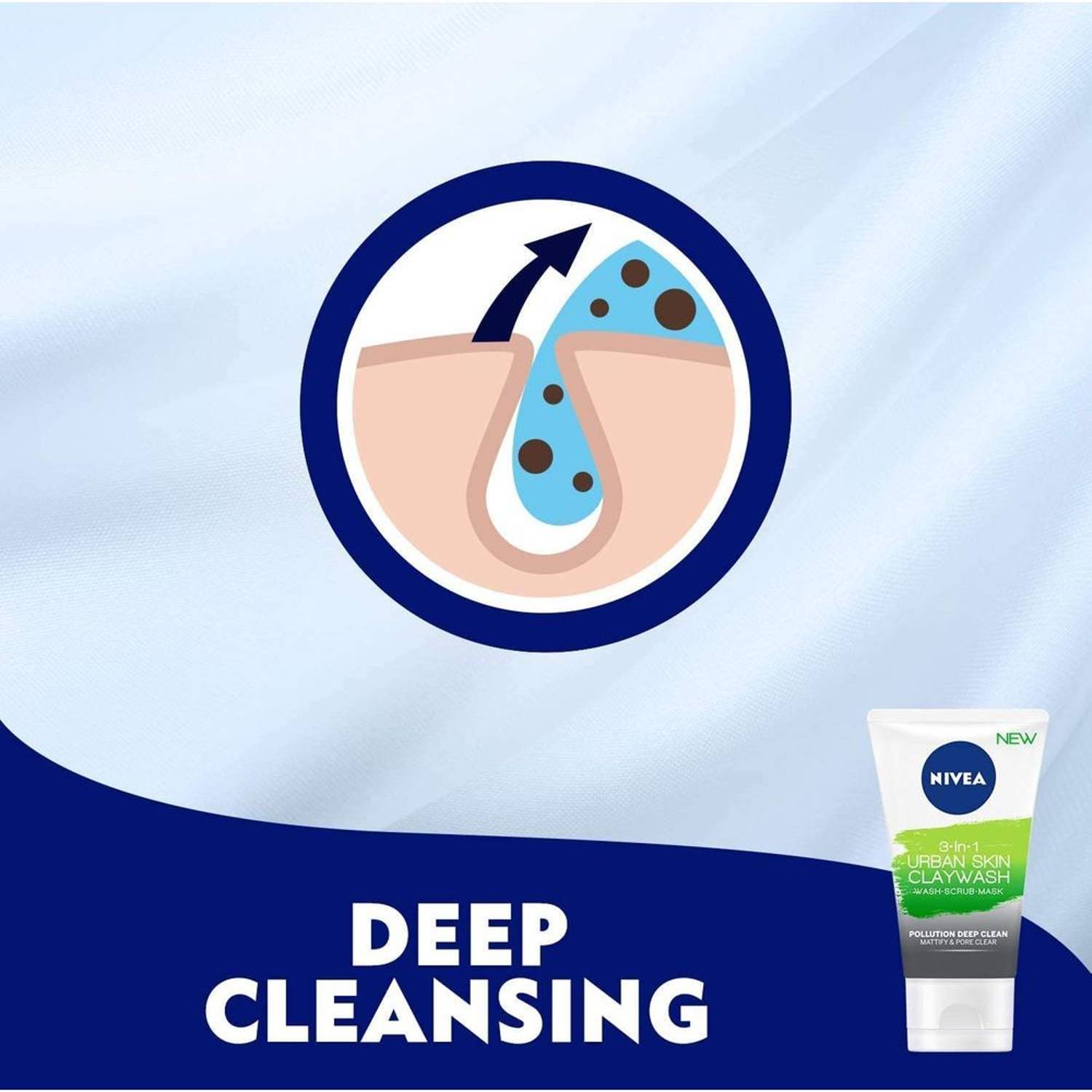 Nivea 3-In-1 Urban Skin Claywash 150ml Nivea 3-In-1 Urban Skin Claywash 150ml