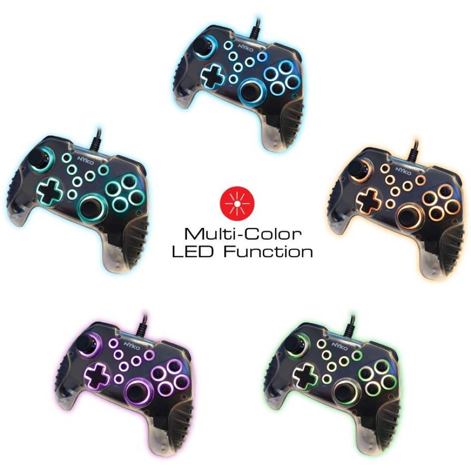 Nyko Air Glow Wired Controller For Nintendo Switch Transparent Nyko Air Glow Wired Controller For Nintendo Switch Transparent