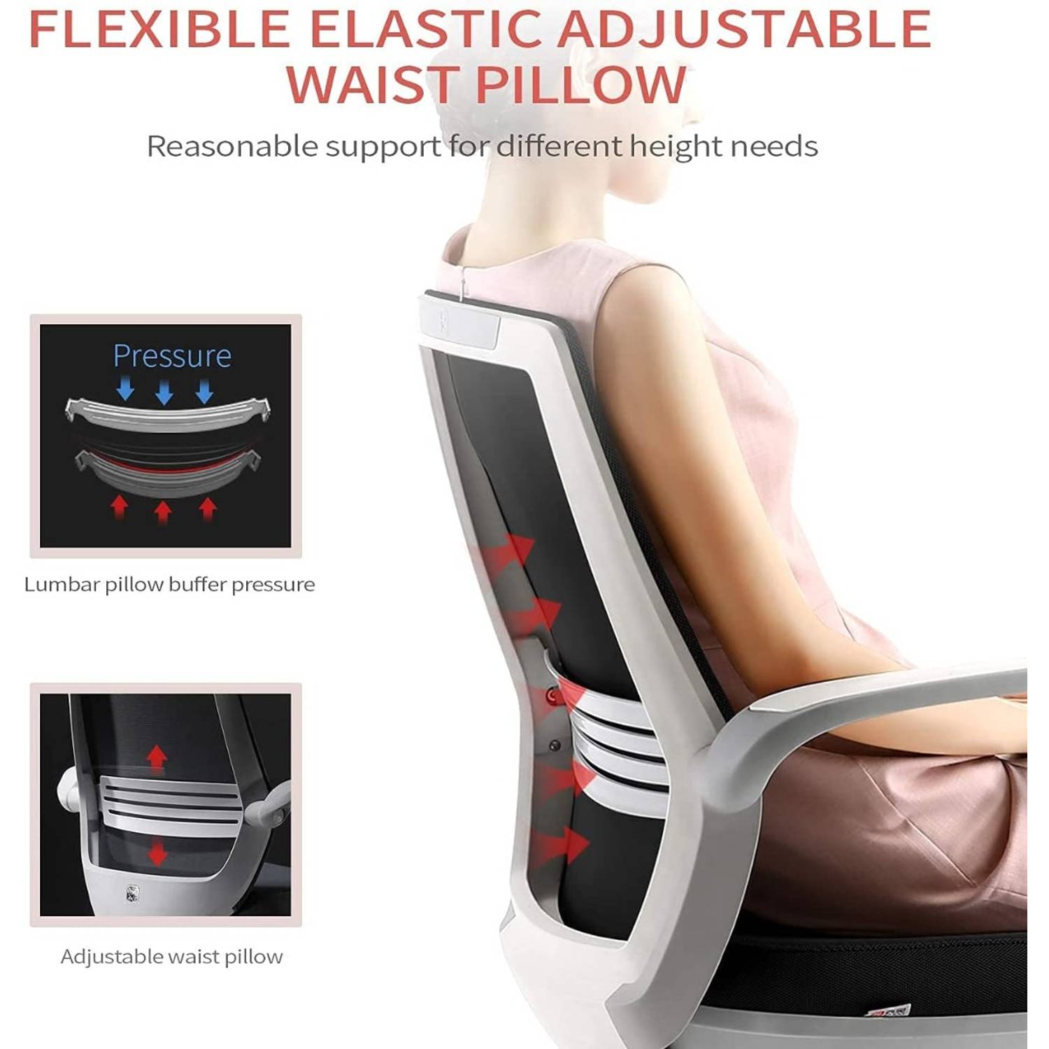 Mahmayi Ergonomic Office Chair, Swivel Desk Chair Height Adjustable Mesh Back Computer Chair With Lumbar Support, 90 Flip-up Armrest (black) Mahmayi Ergonomic Office Chair, Swivel Desk Chair Height Adjustable Mesh Back Computer Chair With Lumbar Support, 90 Flip-up Armrest (black)