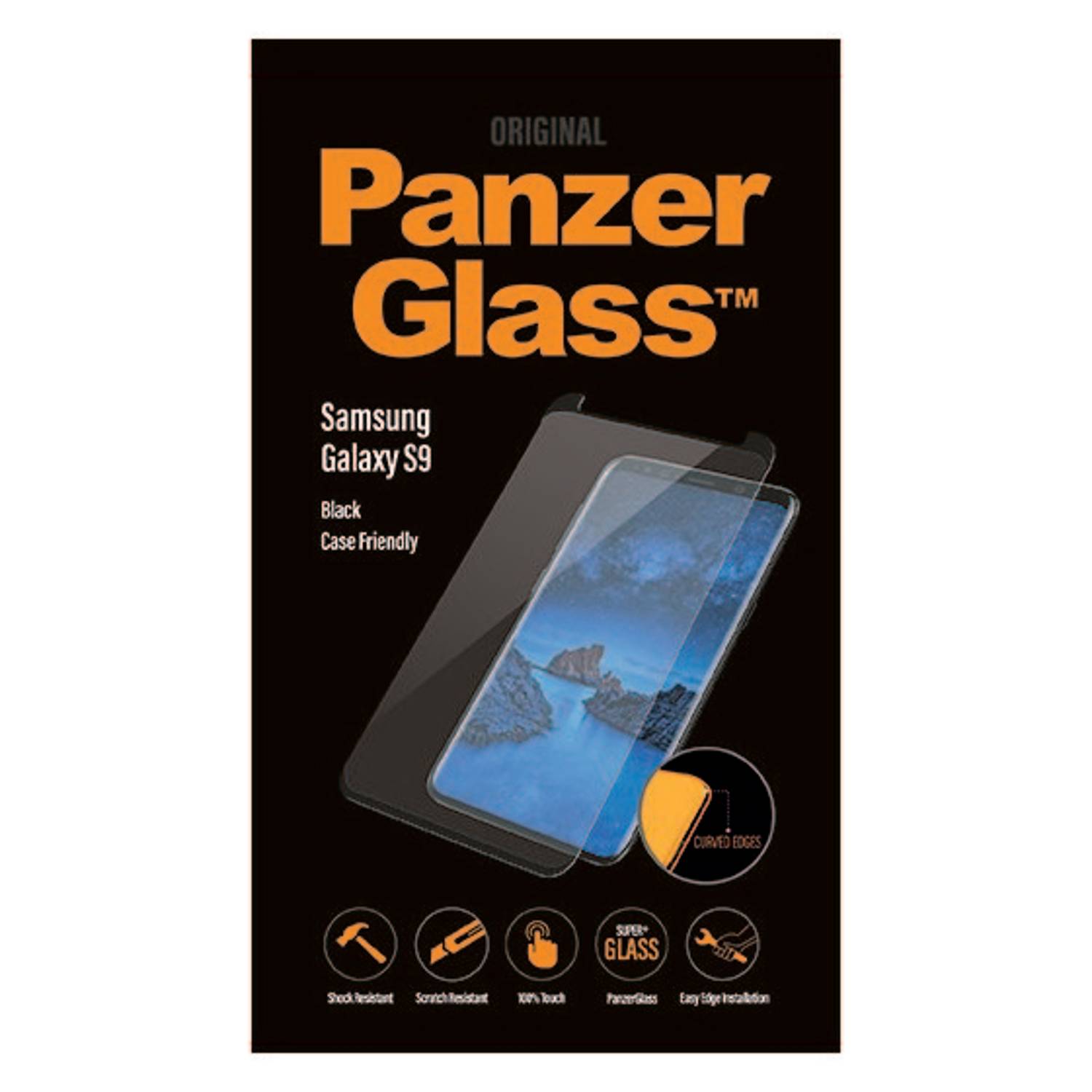 Panzerglass Case Friendly Tempered Glass Screen Protector Black For Galaxy S9 - PG7142 Panzerglass Case Friendly Tempered Glass Screen Protector Black For Galaxy S9 - PG7142