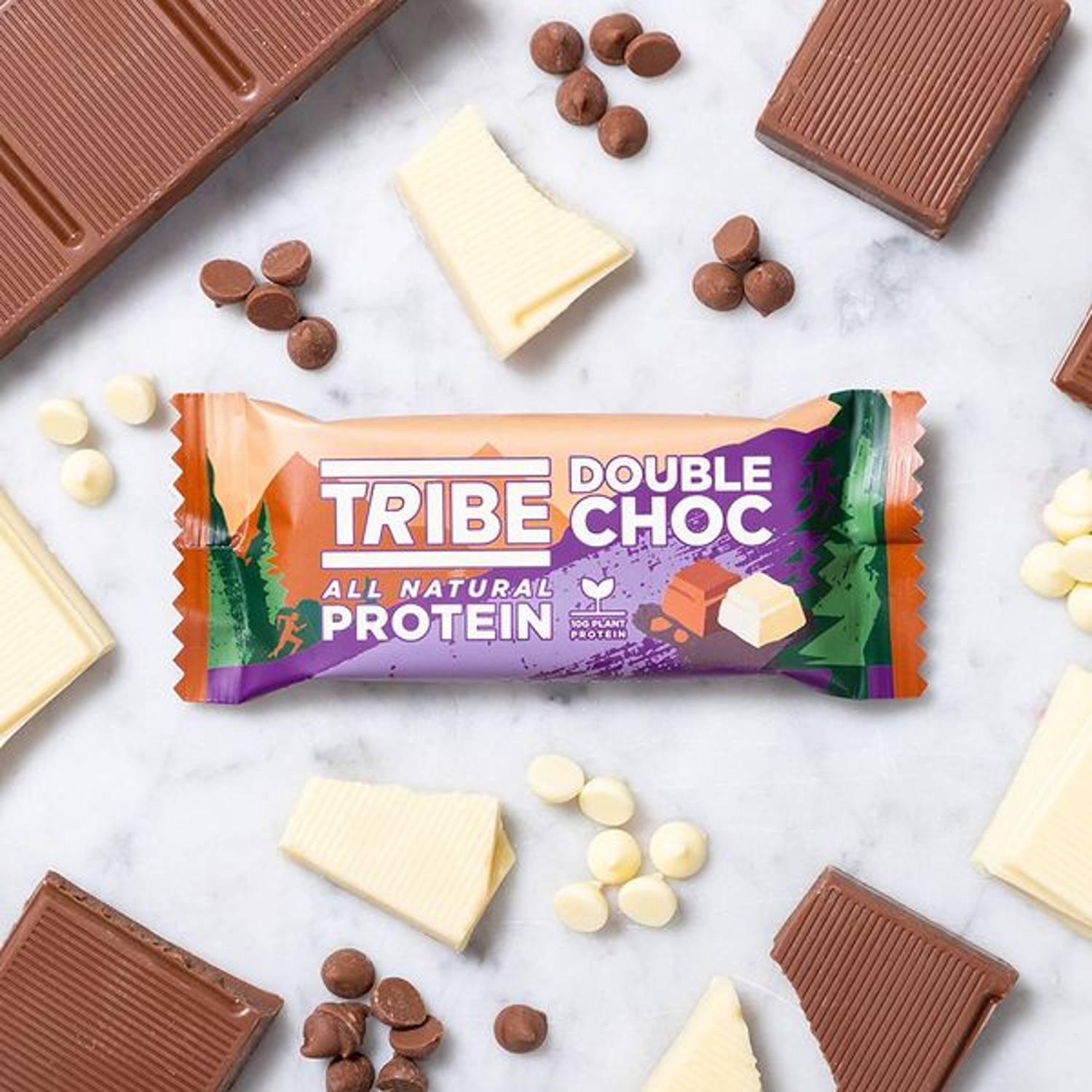 Tribe Double Chocolate Flavour 50g Pack of 16 Tribe Double Chocolate Flavour 50g Pack of 16