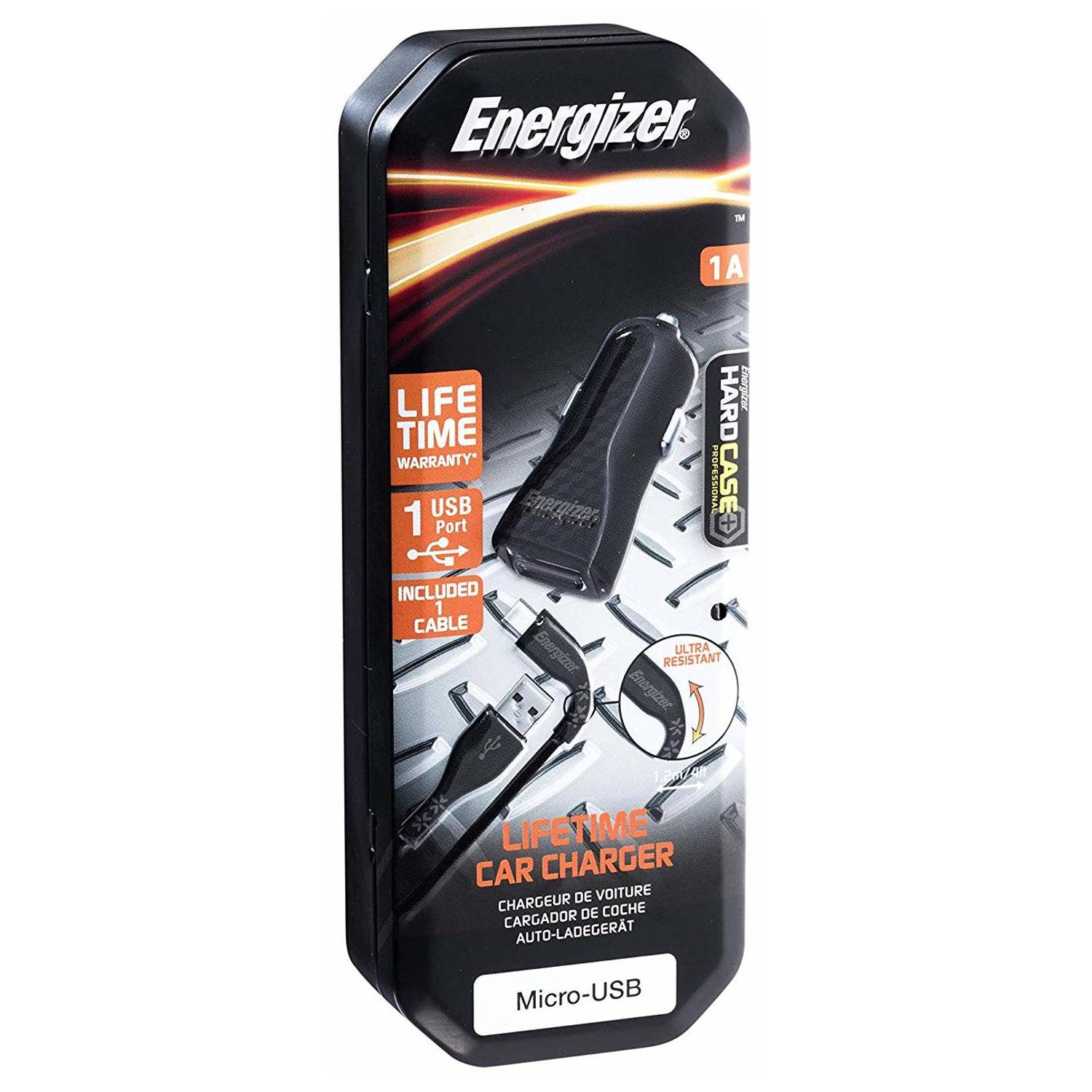 Energizer Mobile Car Charger With Micro USB Cable - Black Energizer Mobile Car Charger With Micro USB Cable - Black