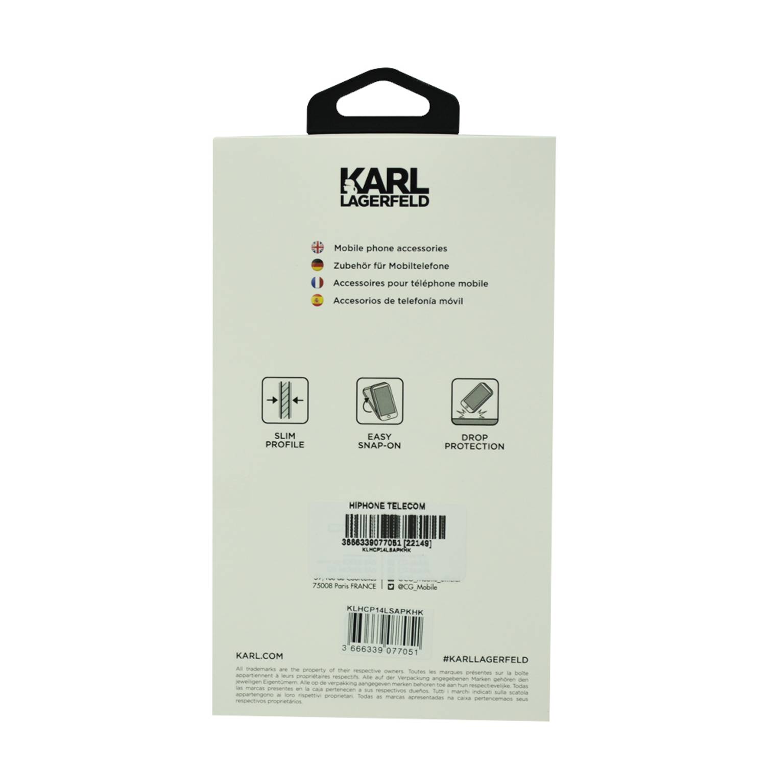 Karl Lagerfeld Saffiano Karl'S Head Patch Hard Case For Iphone 14 Pro Black Karl Lagerfeld Saffiano Karl'S Head Patch Hard Case For Iphone 14 Pro Black