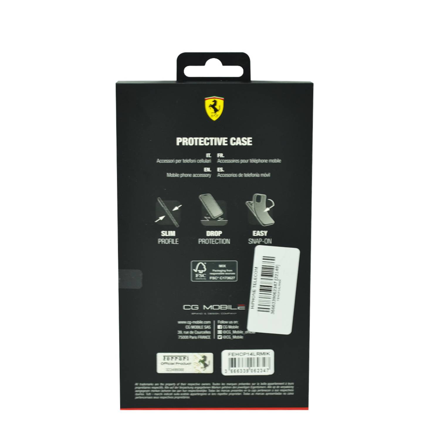 Ferrari Leather Case With Embossed Stripes Yellow Shield Logo For Iphone 14 Pro Black Ferrari Leather Case With Embossed Stripes Yellow Shield Logo For Iphone 14 Pro Black