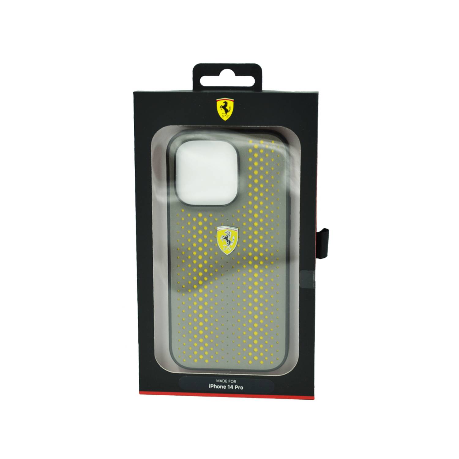 Ferrari Pu Leather Perforated Case With Nylon Base & Yellow Shield Logo For Iphone 14 Pro Yellow Ferrari Pu Leather Perforated Case With Nylon Base & Yellow Shield Logo For Iphone 14 Pro Yellow