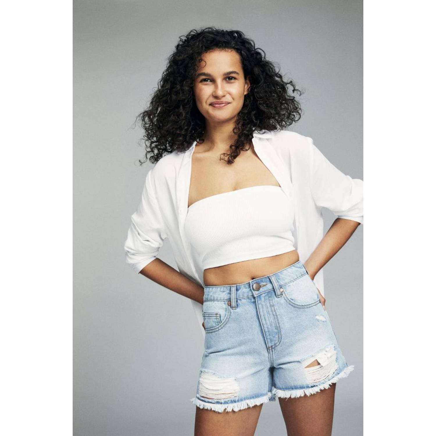 Cotton On High Rise Flashback Denim Short 2 Blue Size 6 Cotton On High Rise Flashback Denim Short 2 Blue Size 6