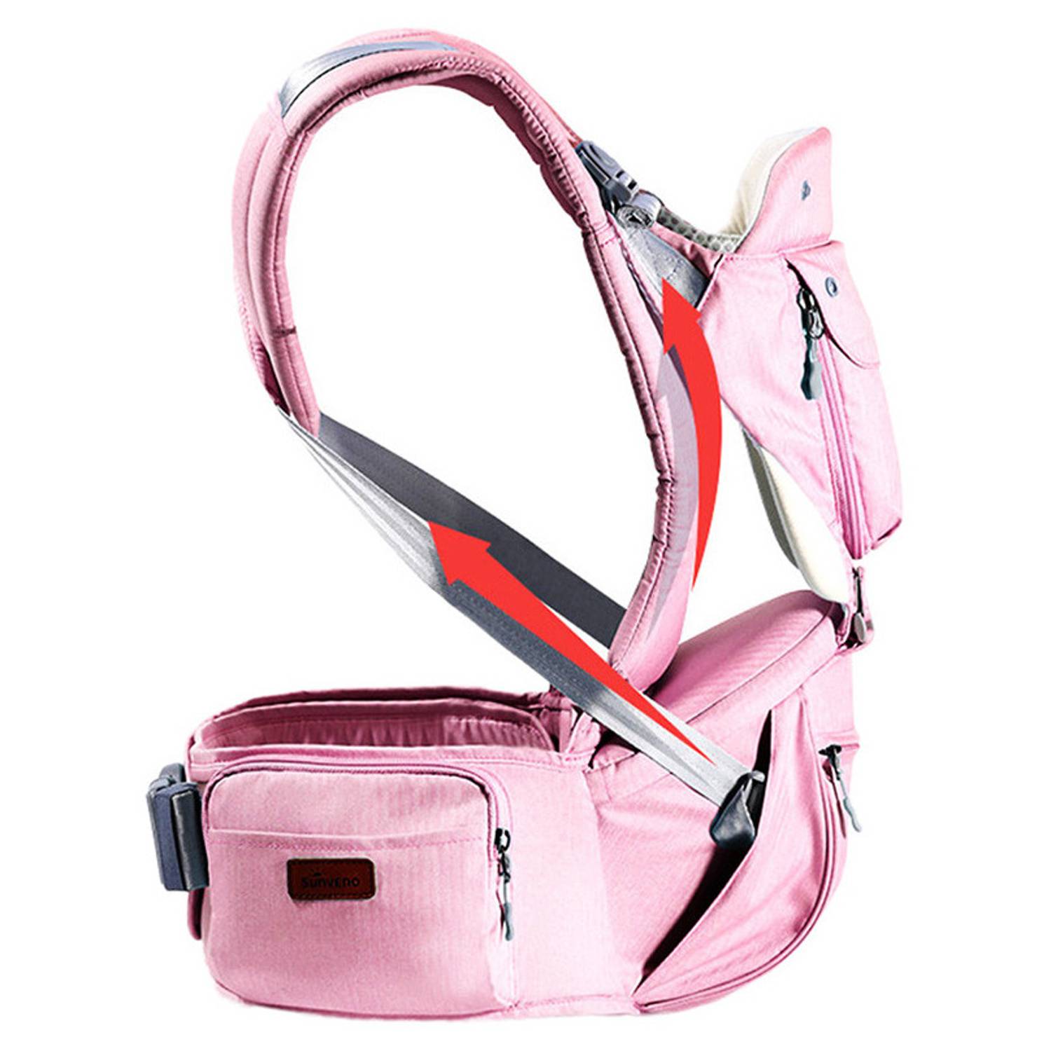 Sunveno Kangaroo Style Ergonomic Baby Carrier Pink Sunveno Kangaroo Style Ergonomic Baby Carrier Pink