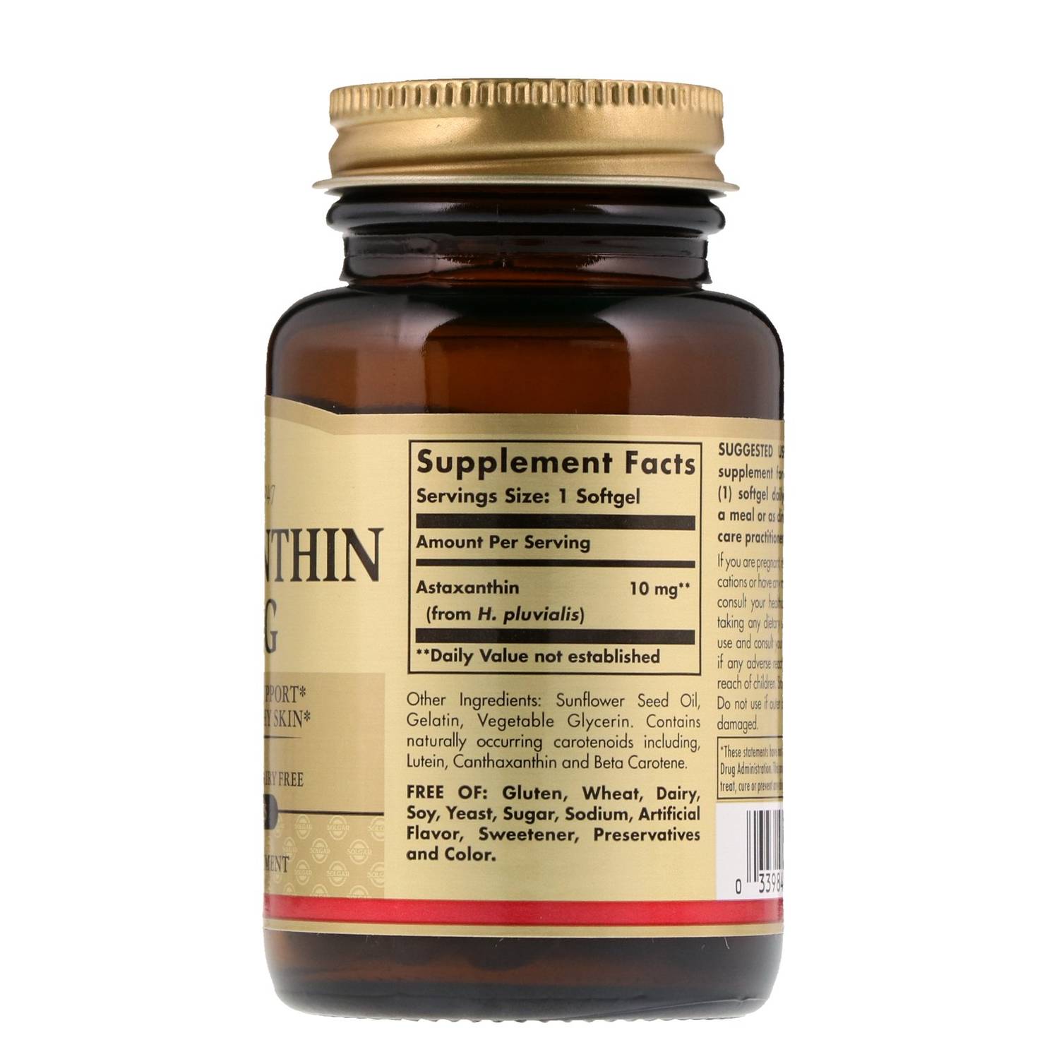 Solgar Astaxanthin 10mg 30 Softgels Solgar Astaxanthin 10mg 30 Softgels