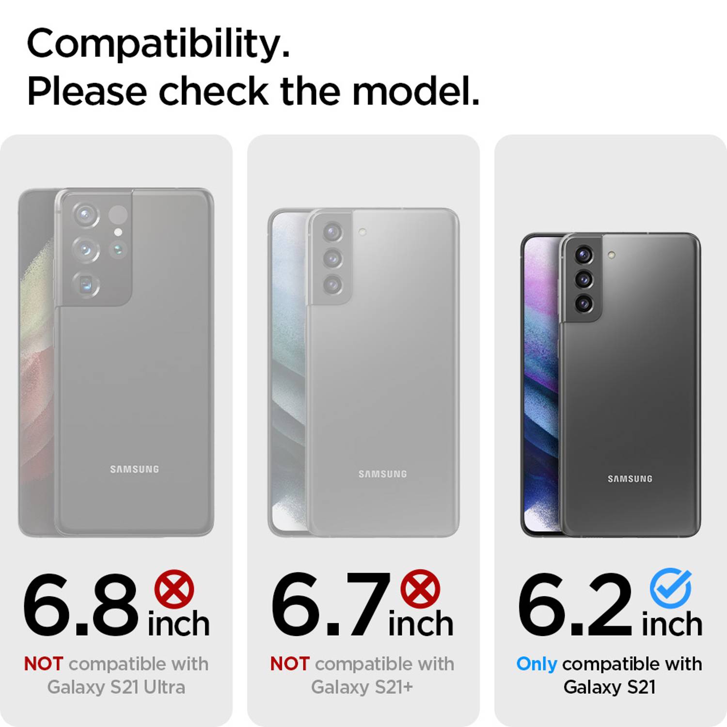 Spigen Crystal Hybrid designed for Samsung Galaxy S21 case cover - Crystal Clear Spigen Crystal Hybrid designed for Samsung Galaxy S21 case cover - Crystal Clear