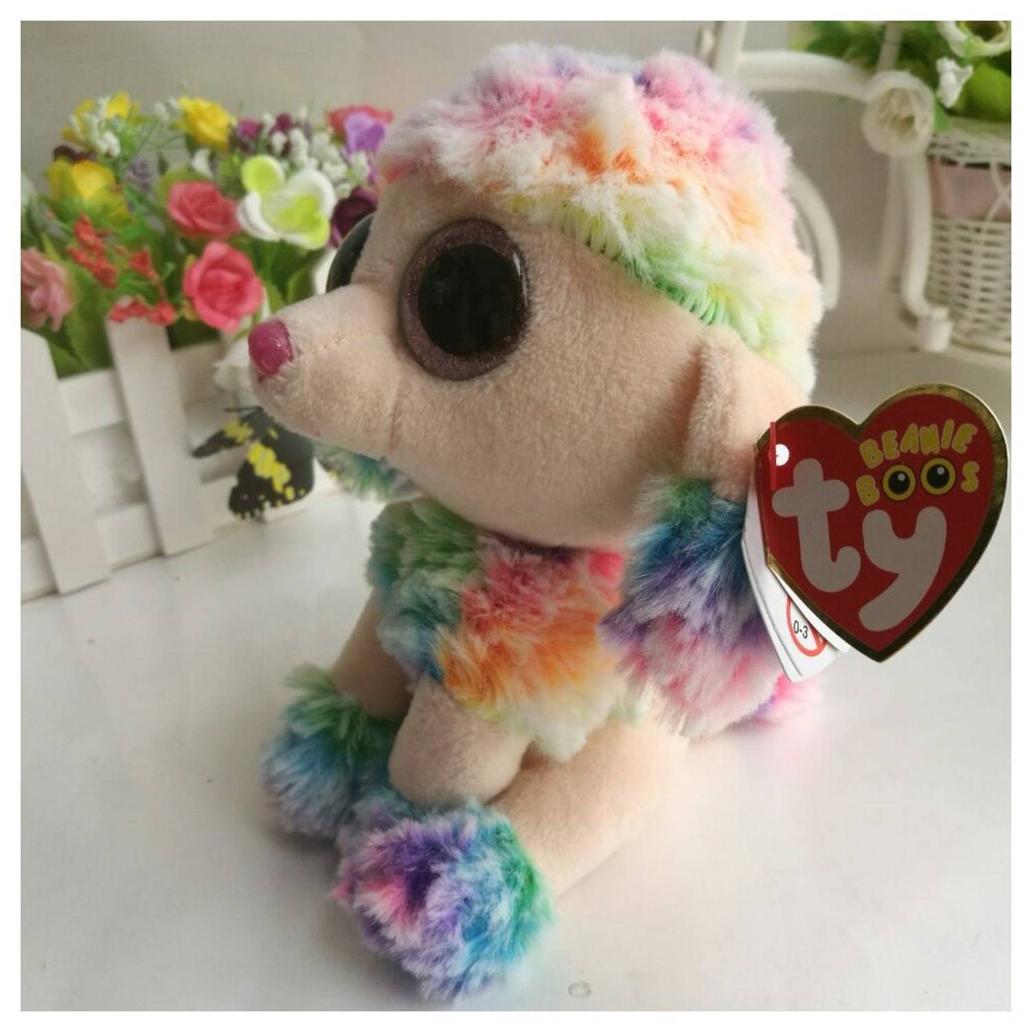 TY 37145 Beanie Boos Dog Rainbow Multi Color TY 37145 Beanie Boos Dog Rainbow Multi Color