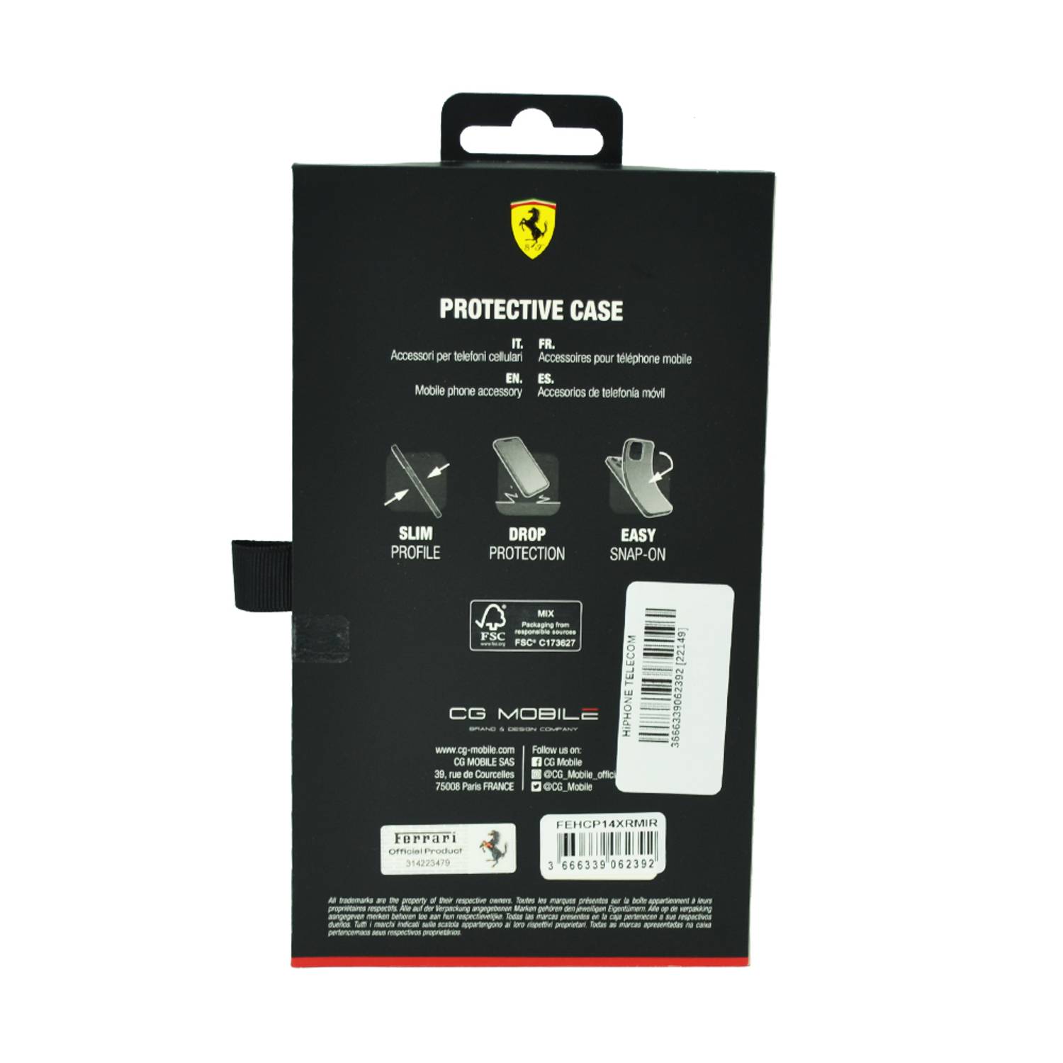 Ferrari Leather Case With Embossed Stripes Yellow Shield Logo For Iphone 14 Pro Max Red Ferrari Leather Case With Embossed Stripes Yellow Shield Logo For Iphone 14 Pro Max Red