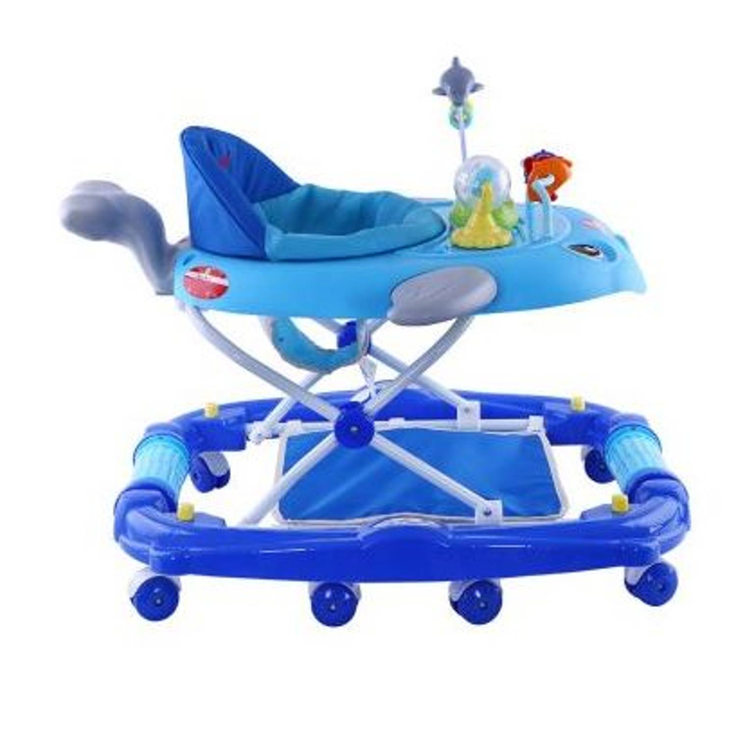 Baby Plus Baby Walker Cum Rocker Fish Blue Baby Plus Baby Walker Cum Rocker Fish Blue