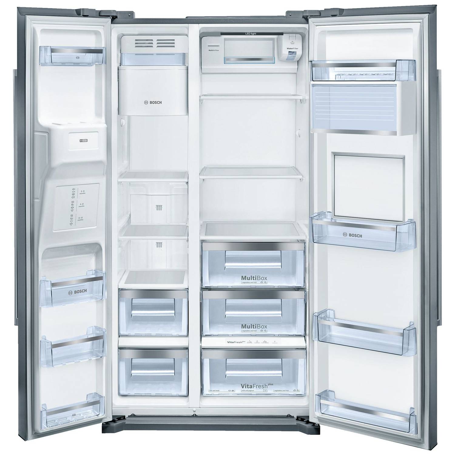 Bosch Side By Side Refrigerator 608 Litres KAG90AI20N Bosch Side By Side Refrigerator 608 Litres KAG90AI20N