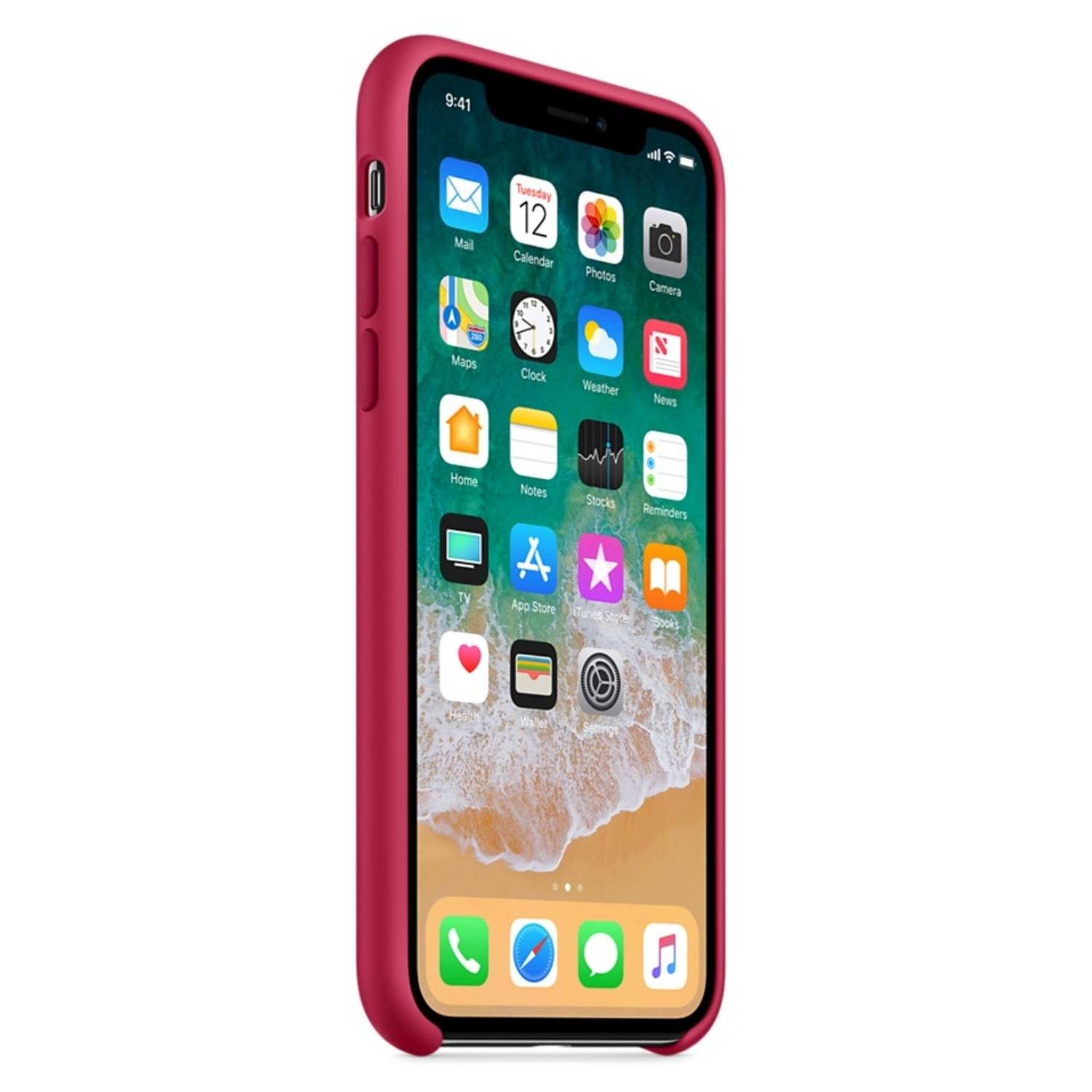 Apple Silicone Case Rose Red For iPhone X - MQT82ZM/A Apple Silicone Case Rose Red For iPhone X - MQT82ZM/A