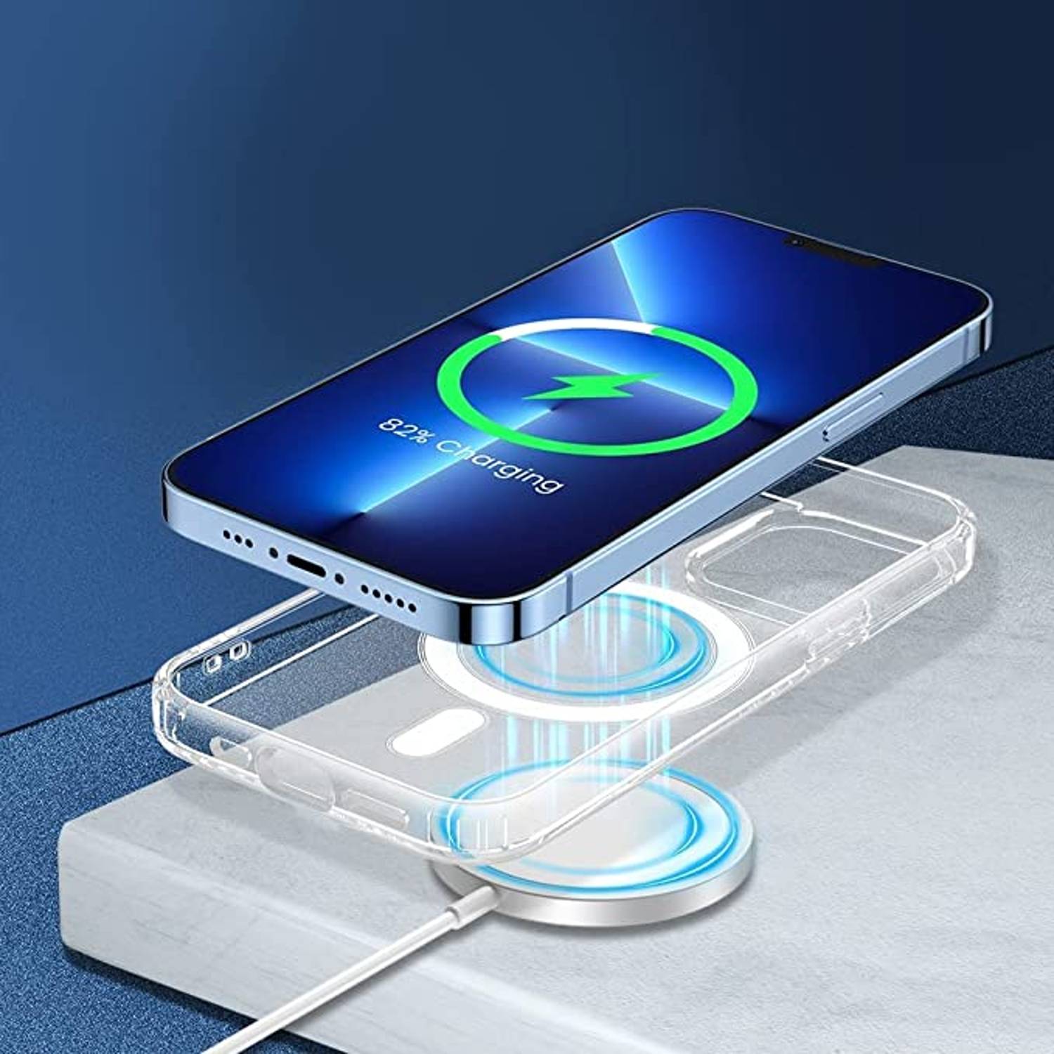 MARGOUN for iphone 14 Plus Case Compatible with Magnetic Wireless Charging Case Clear designed Cover MARGOUN for iphone 14 Plus Case Compatible with Magnetic Wireless Charging Case Clear designed Cover
