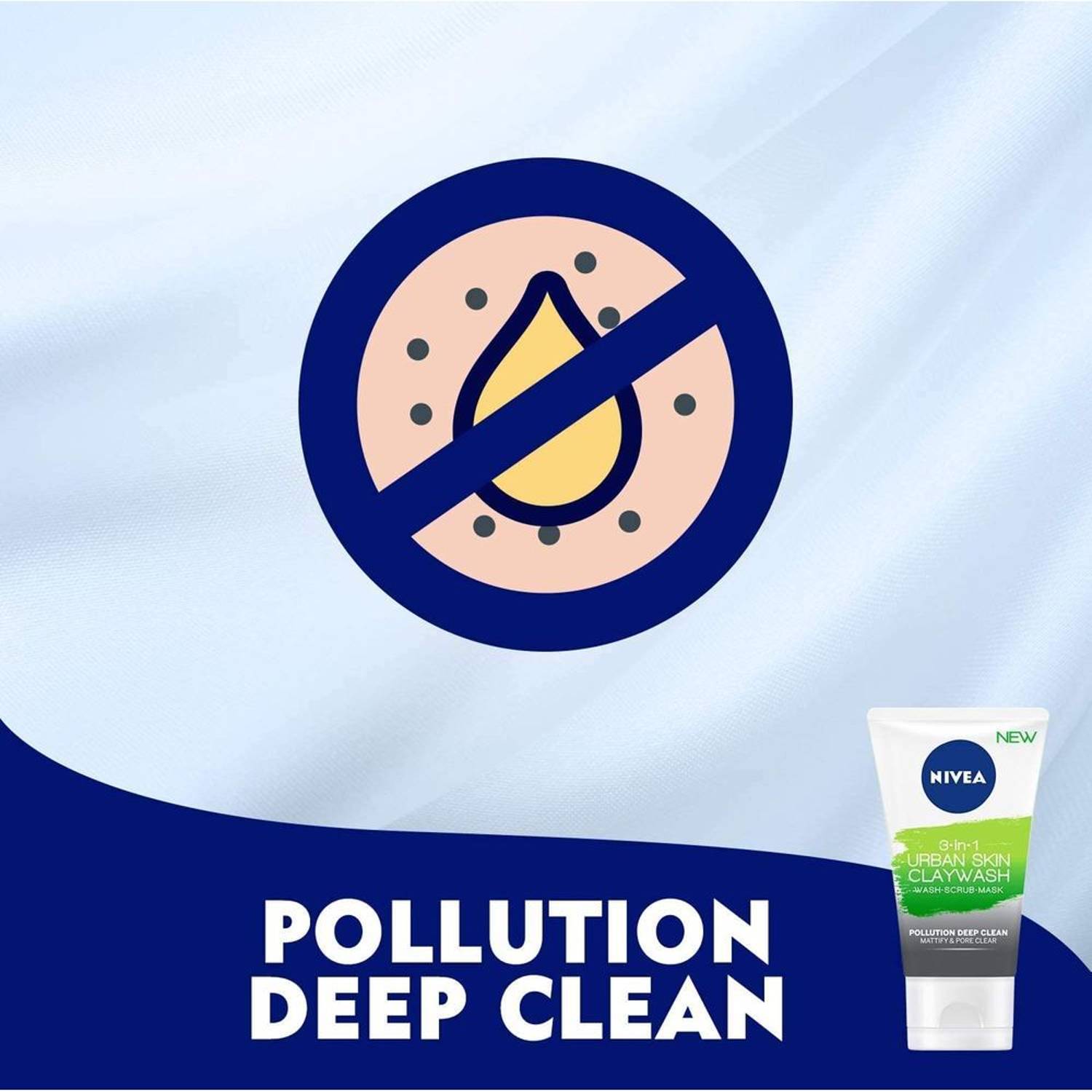 Nivea 3-In-1 Urban Skin Claywash 150ml Nivea 3-In-1 Urban Skin Claywash 150ml