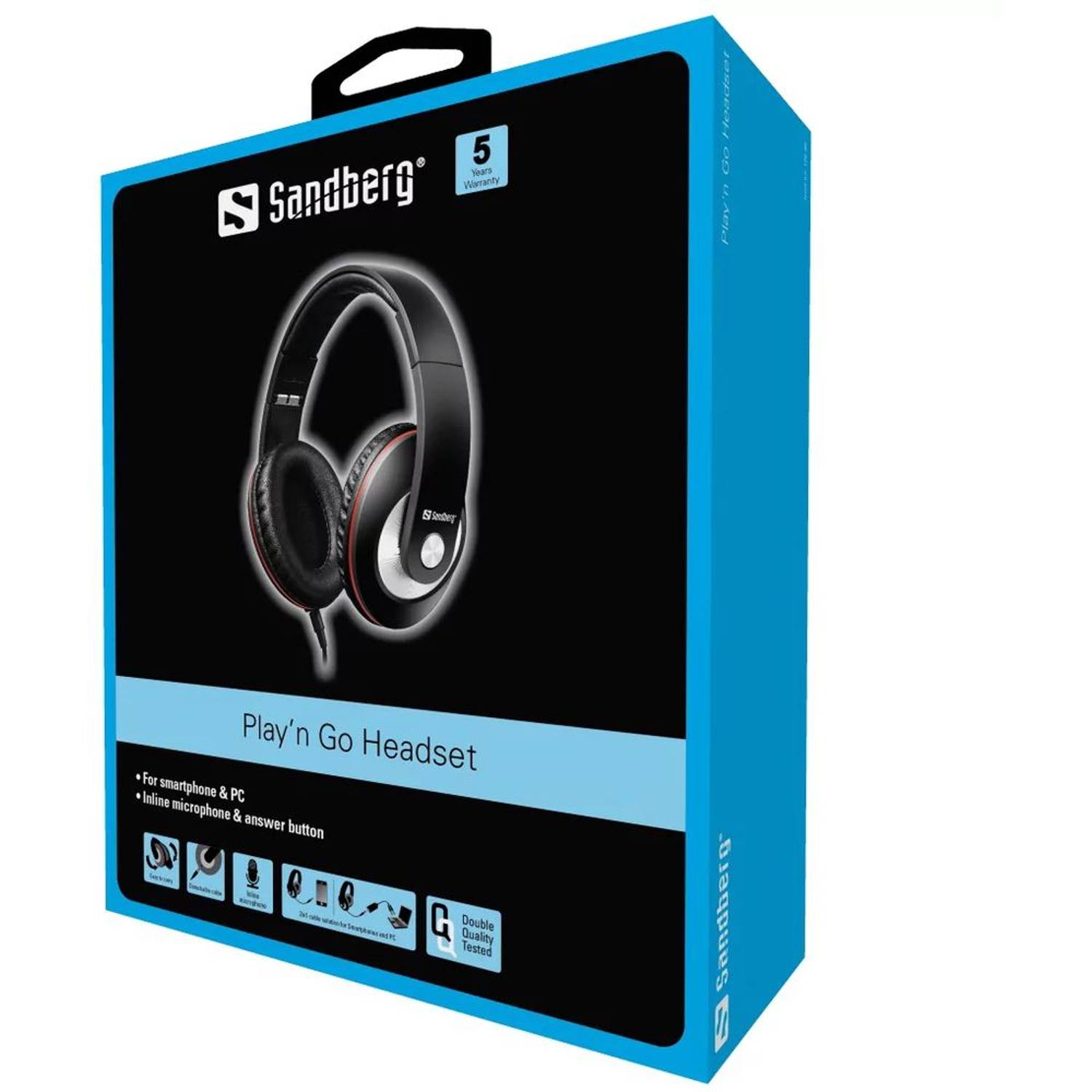 Sandberg 125-86 Play'n Go Wired Headset Black Sandberg 125-86 Play'n Go Wired Headset Black