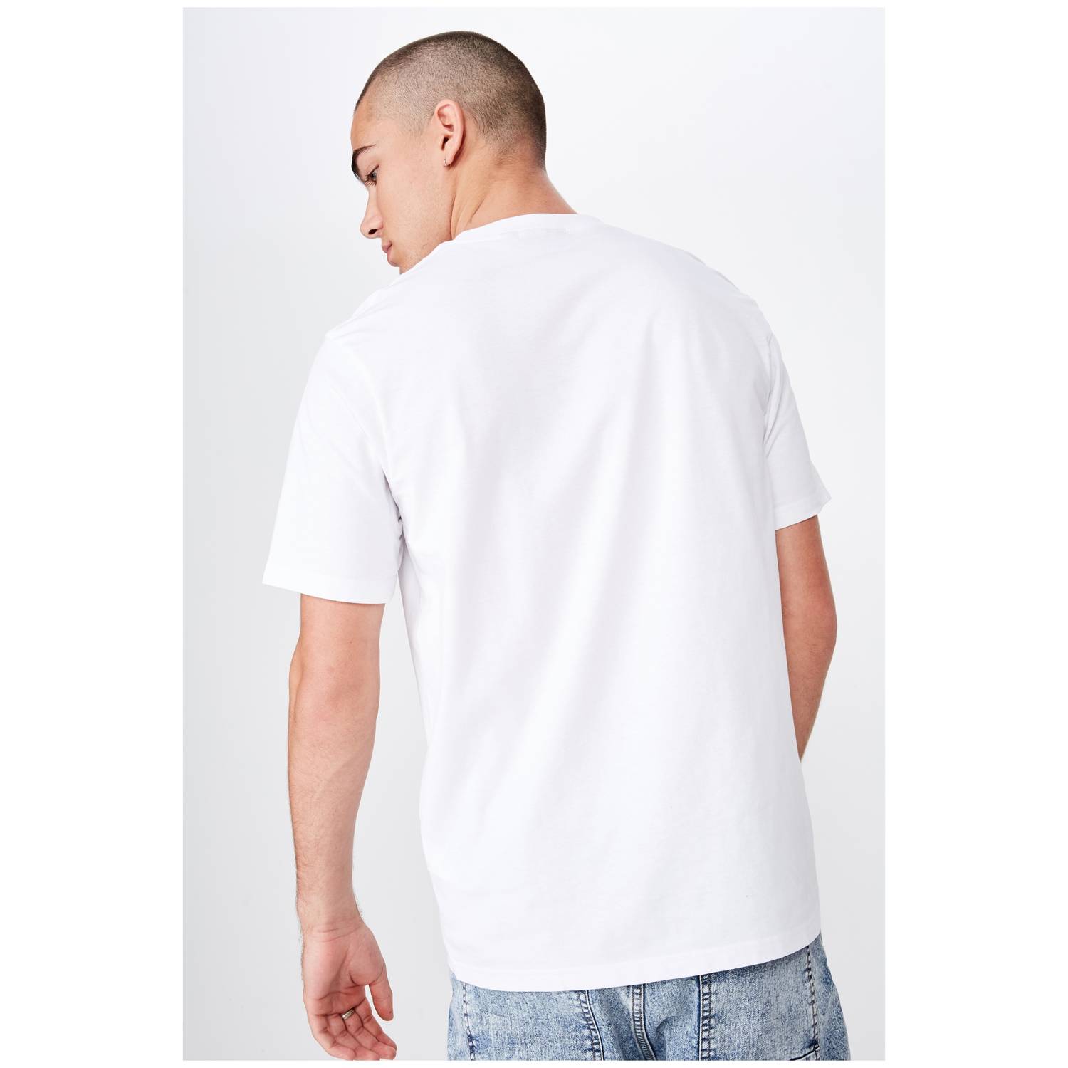 Cotton On Tbar Collab Music T-Shirt White Large Cotton On Tbar Collab Music T-Shirt White Large