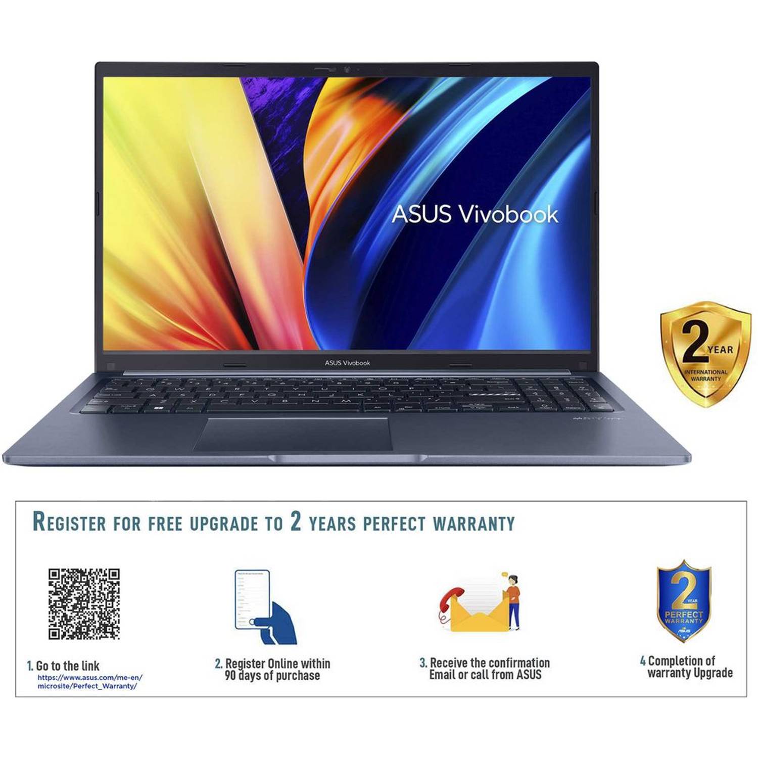 Asus Vivobook 15 X1502ZA-E8807W Touch Laptop – Core i3 1.2GHz 8GB 256GB Shared Win11Home 15.6inch FHD Blue English/Arabic Keyboard Asus Vivobook 15 X1502ZA-E8807W Touch Laptop – Core i3 1.2GHz 8GB 256GB Shared Win11Home 15.6inch FHD Blue English/Arabic Keyboard
