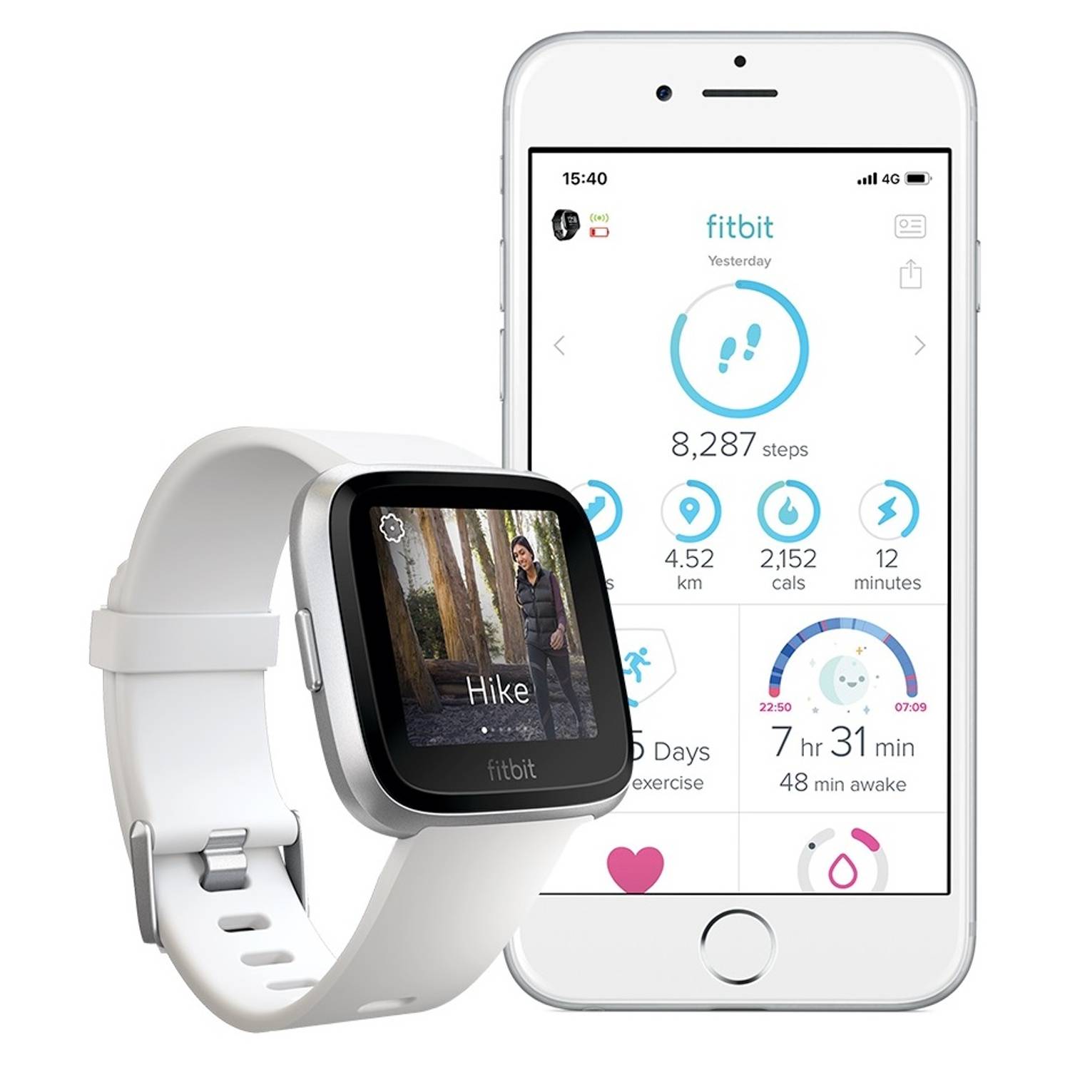 Fitbit Versa Lite Edition Smart Watch - White/Silver Aluminum Fitbit Versa Lite Edition Smart Watch - White/Silver Aluminum