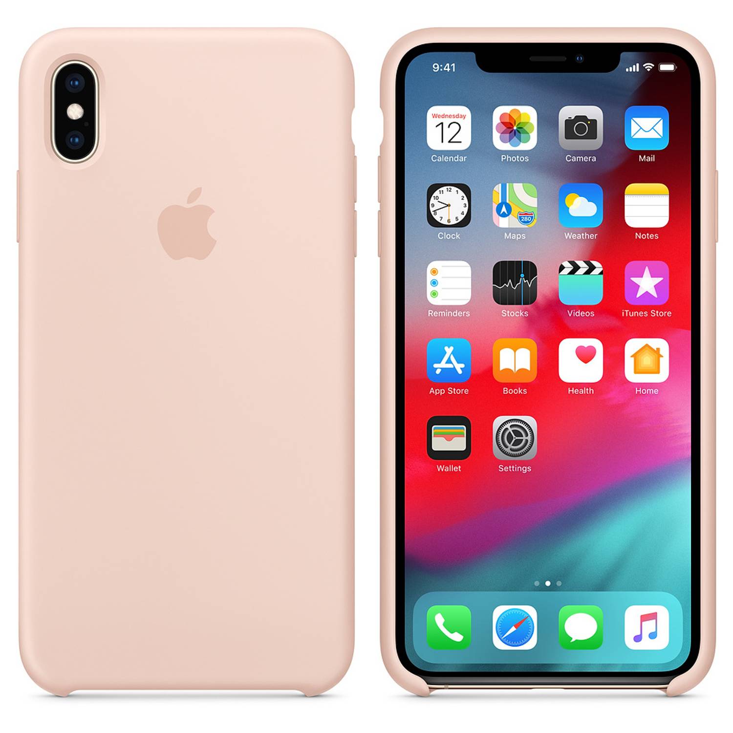 Apple Silicone Case Pink Sand For iPhone XS Apple Silicone Case Pink Sand For iPhone XS