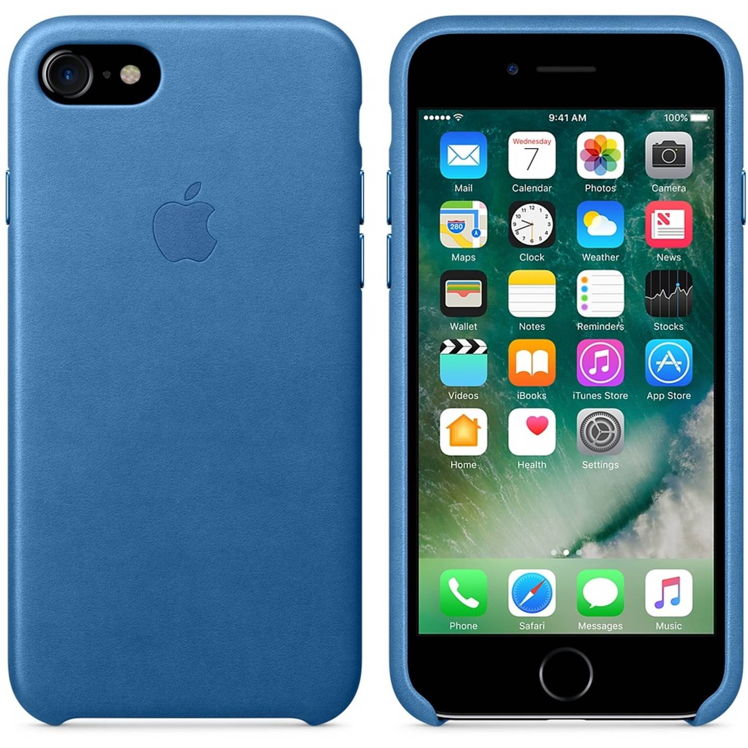 Apple MMY42ZM/A iphone 7 Leather Case Sea Blue Apple MMY42ZM/A iphone 7 Leather Case Sea Blue