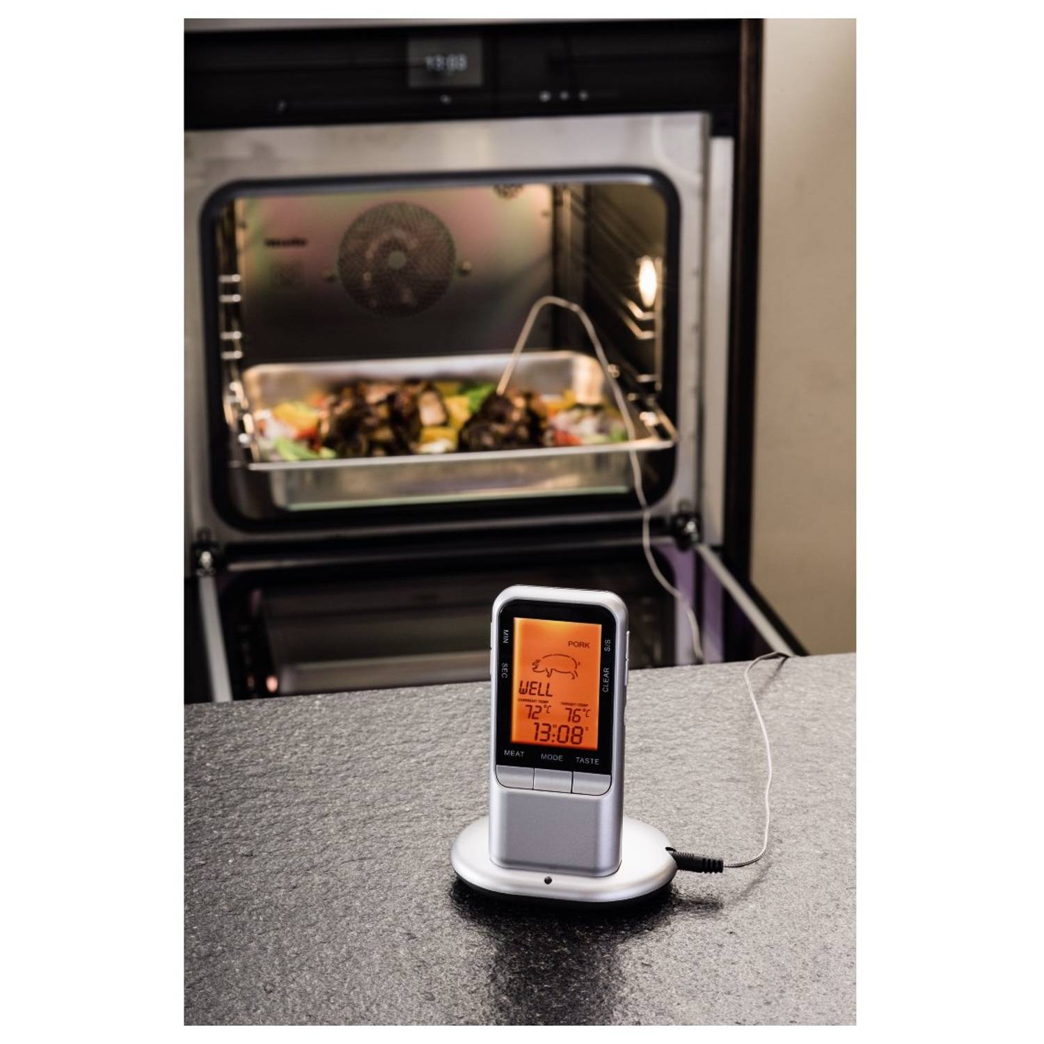 Xavax 111382 Digital Meat Thermometer With Timer, Wireless Sensor Xavax 111382 Digital Meat Thermometer With Timer, Wireless Sensor