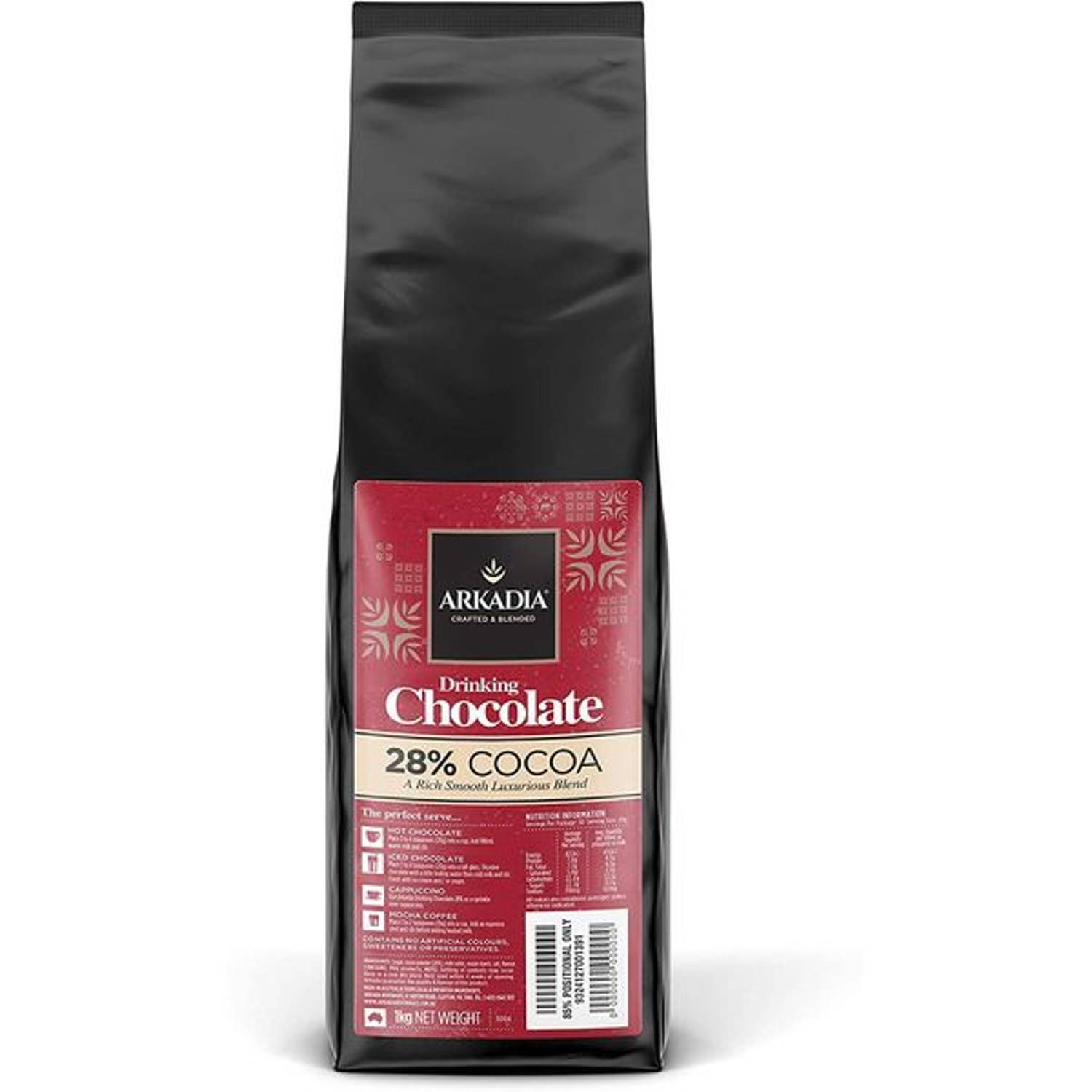 Arkadia Drinking Chocolate (28% Cocoa) 1kg Arkadia Drinking Chocolate (28% Cocoa) 1kg