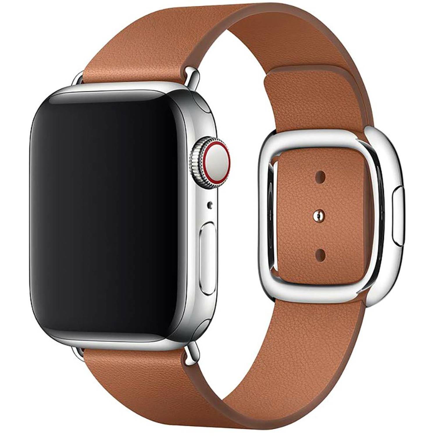 Apple Modern Buckle Medium Saddle Brown Apple Modern Buckle Medium Saddle Brown