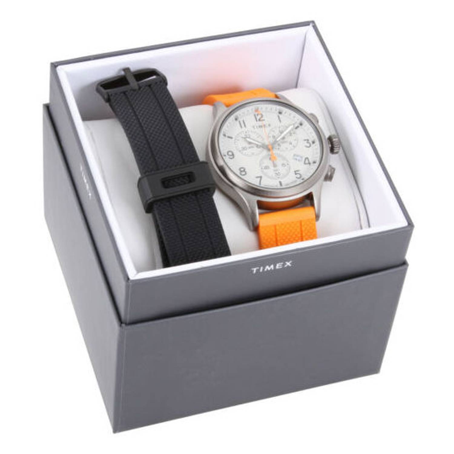 Timex Allied Quartz Orange Silicon Watch For Men TWG018000 Timex Allied Quartz Orange Silicon Watch For Men TWG018000
