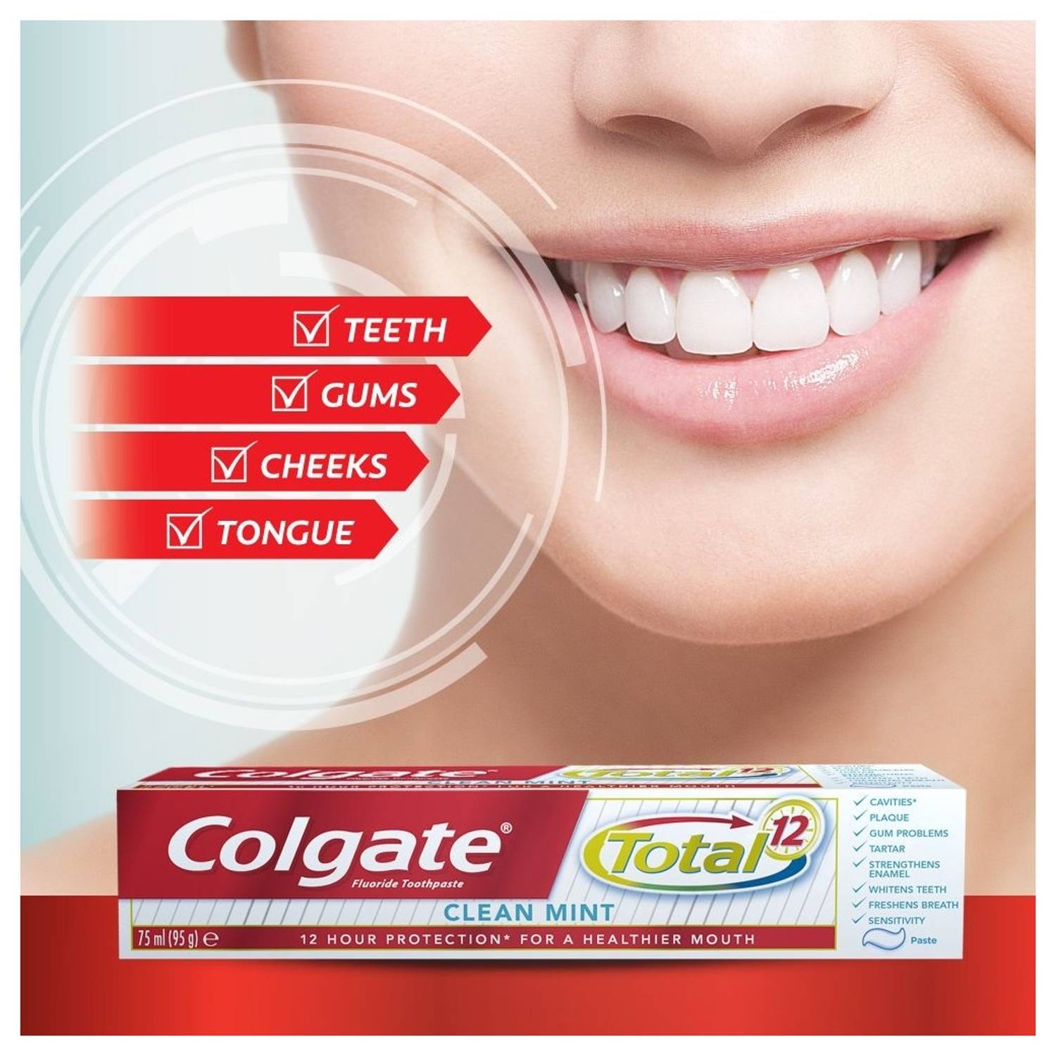 Colgate Total Clean Mint Toothpaste 75ml Colgate Total Clean Mint Toothpaste 75ml