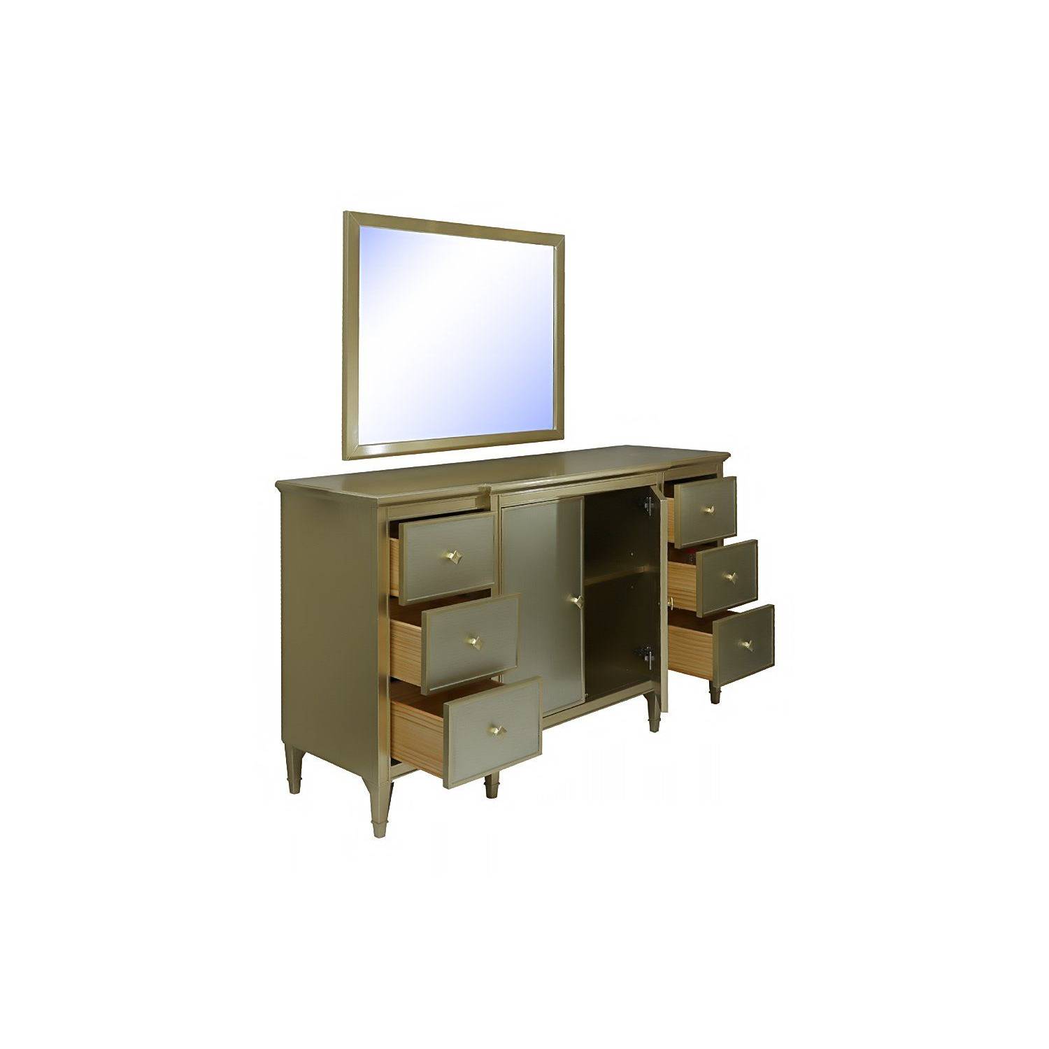 Pan Emirates Gomerry New Dresser With Mirror Champagne Pan Emirates Gomerry New Dresser With Mirror Champagne