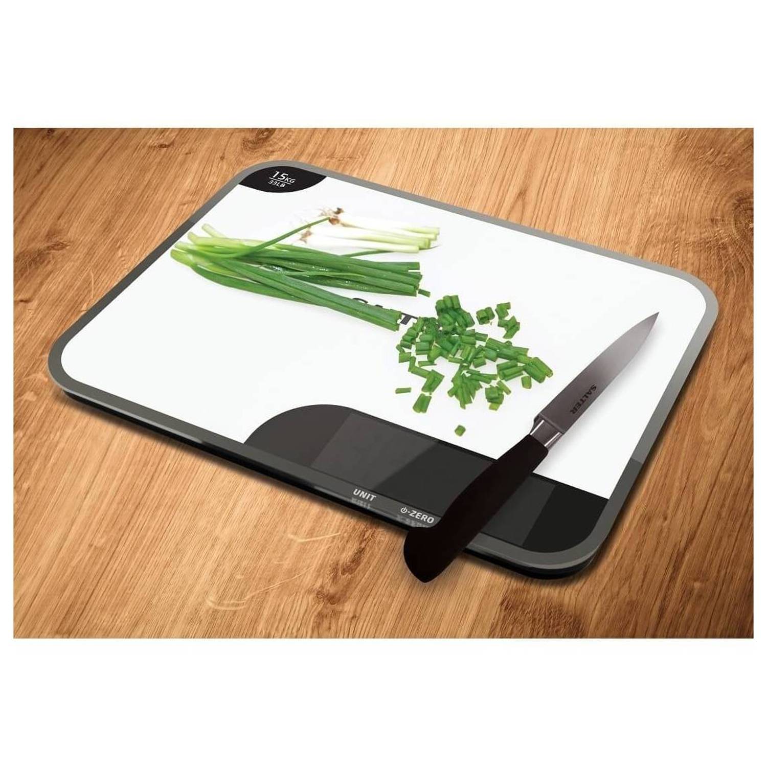 Salter 1079WHDR Electronic Digital Scale 15kg Chopping Board White Salter 1079WHDR Electronic Digital Scale 15kg Chopping Board White