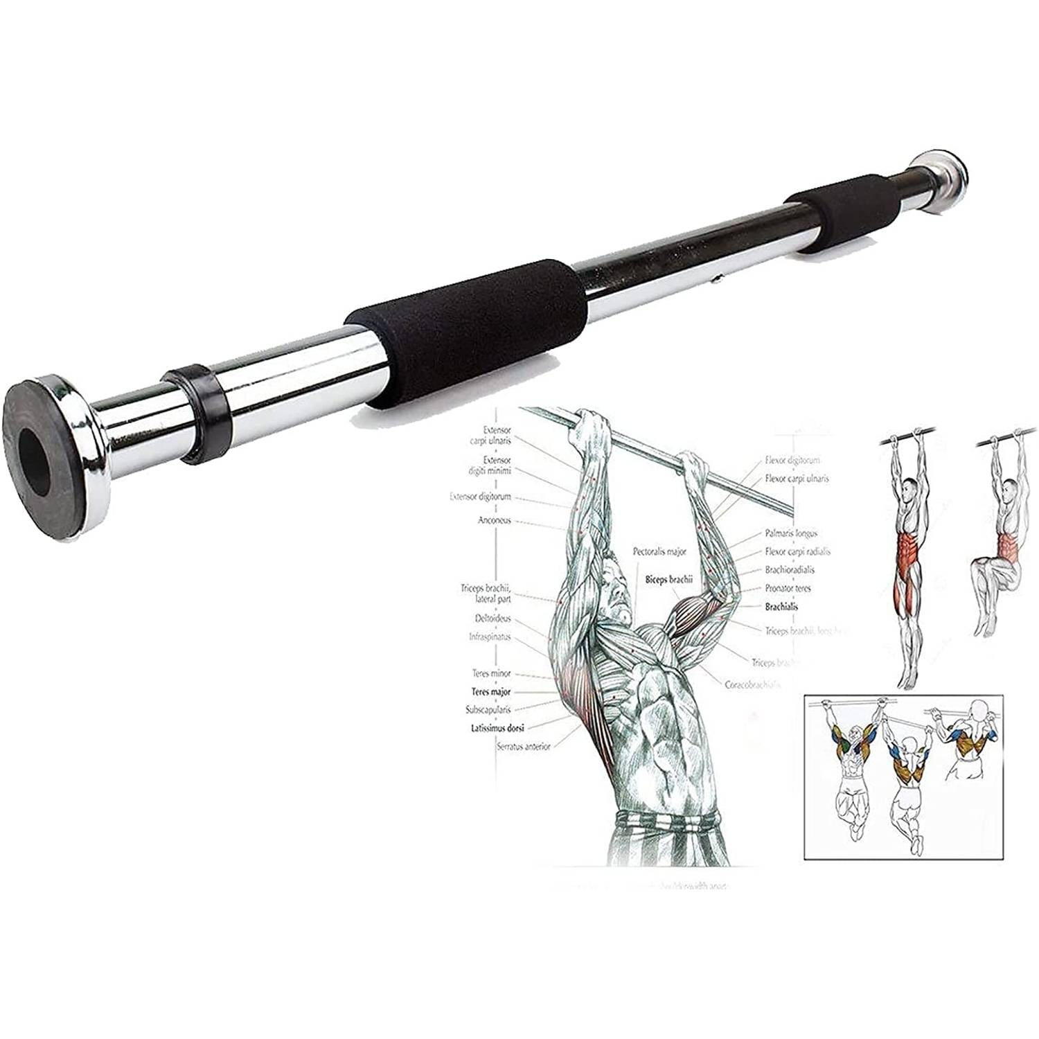 ULTIMAX Adjustable Pull up Door Bar Door Gym Bar 60-100 Exercise Fitness Muscle Training Sports for Home Gym ULTIMAX Adjustable Pull up Door Bar Door Gym Bar 60-100 Exercise Fitness Muscle Training Sports for Home Gym