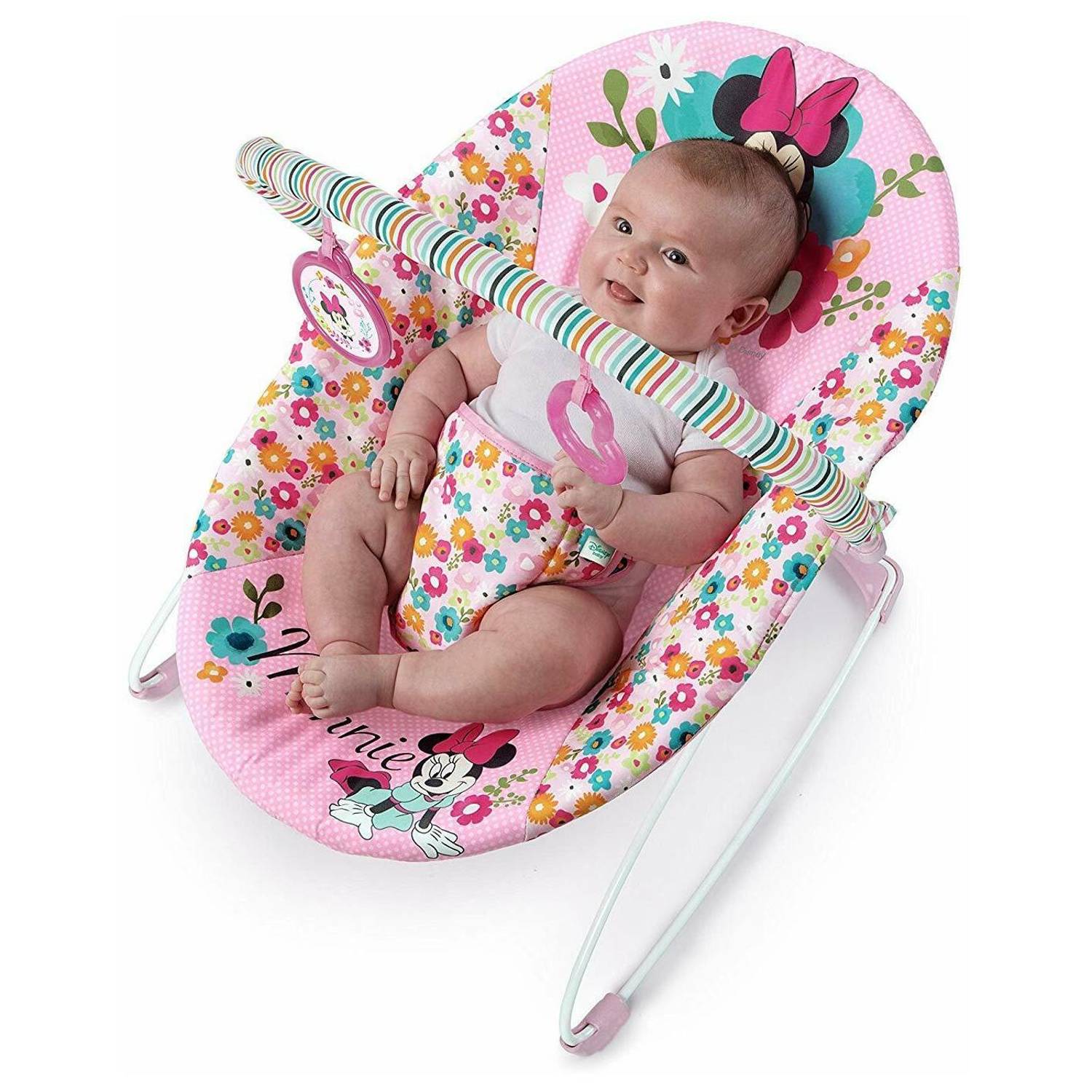 Disney Minnie Mouse Perfect In Pink Vibrating Bouncer Disney Minnie Mouse Perfect In Pink Vibrating Bouncer