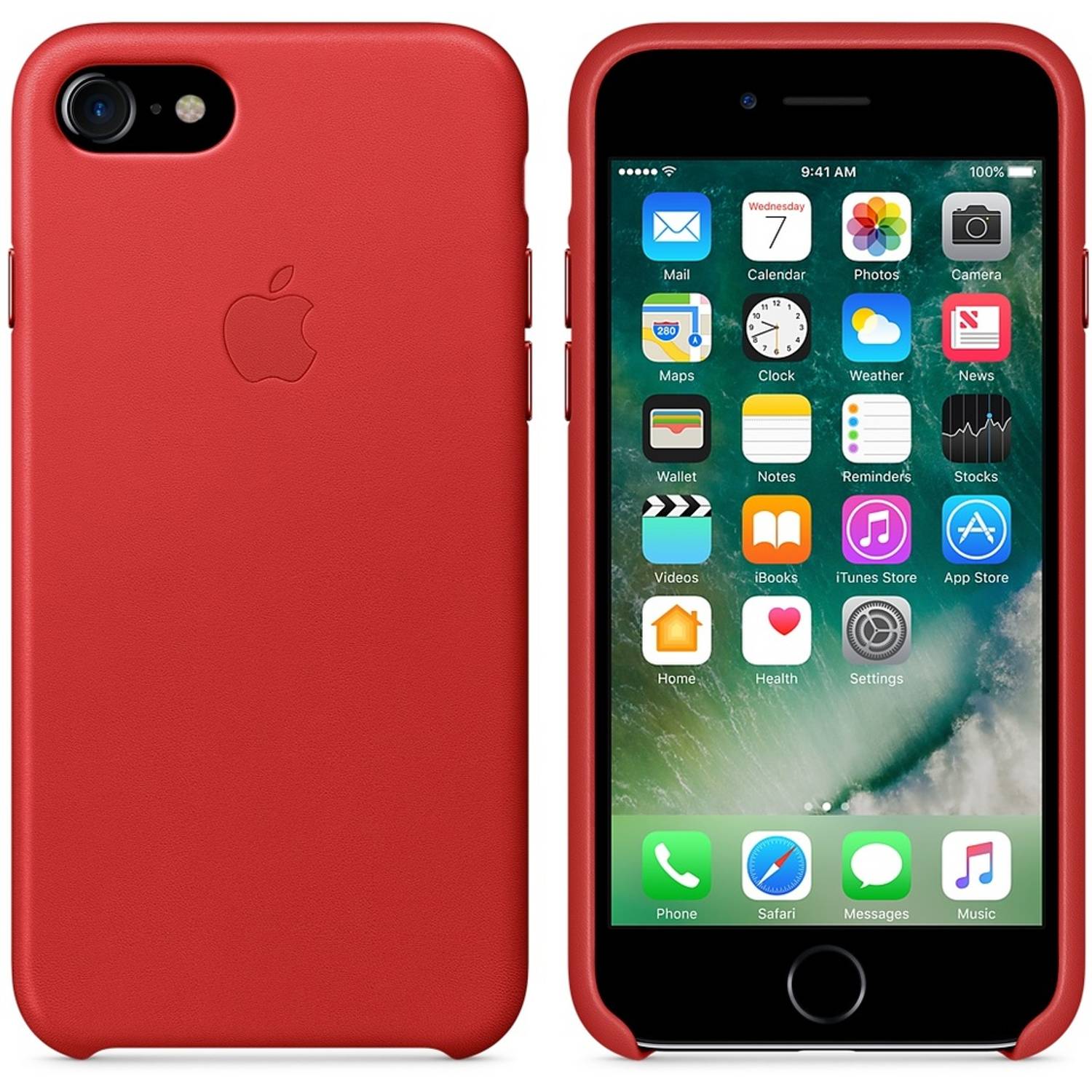 Apple MMY62ZM/A iphone 7 Leather Case Red Apple MMY62ZM/A iphone 7 Leather Case Red