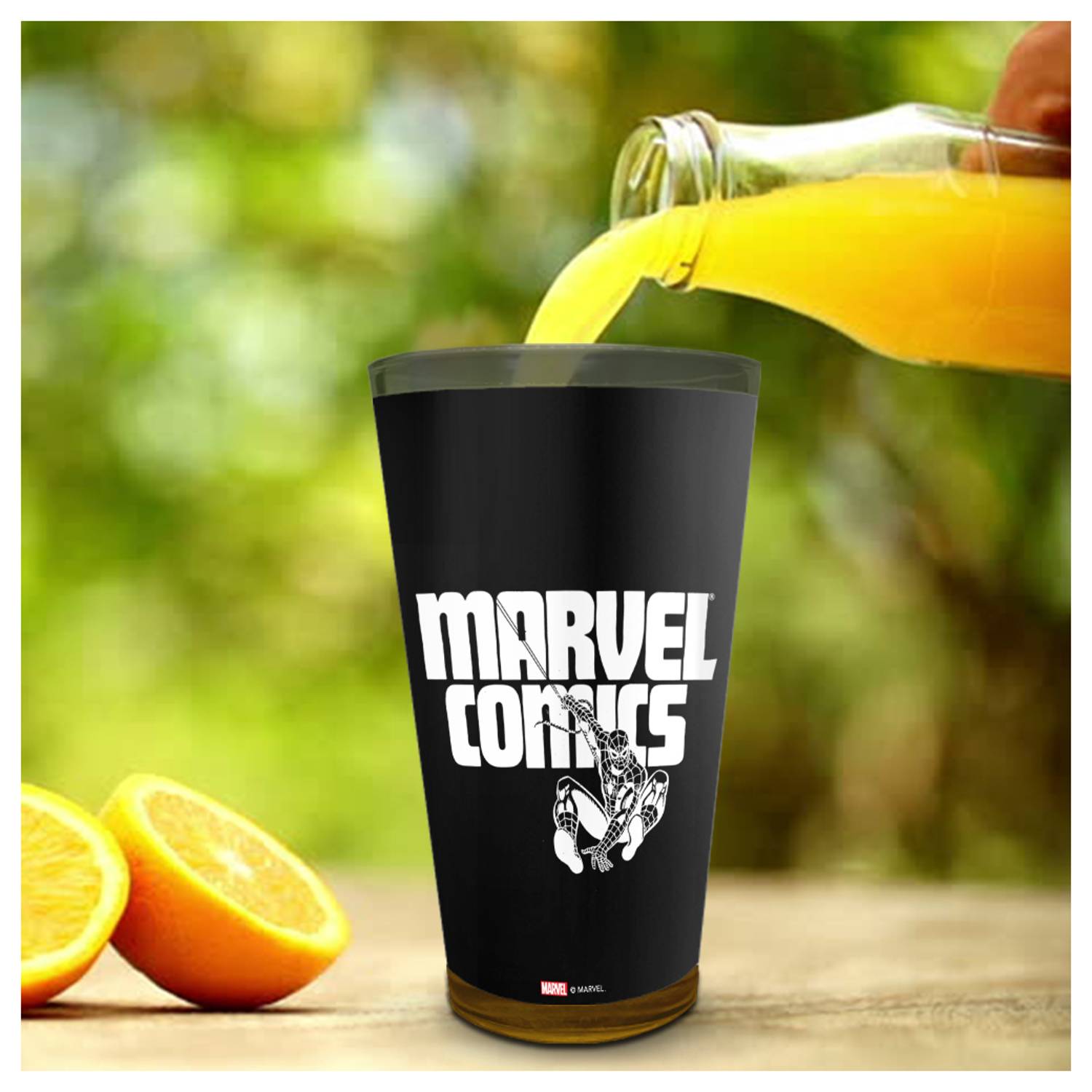 Marvel Swinging Spiderman Latte Glass by Wackylicious Marvel Swinging Spiderman Latte Glass by Wackylicious