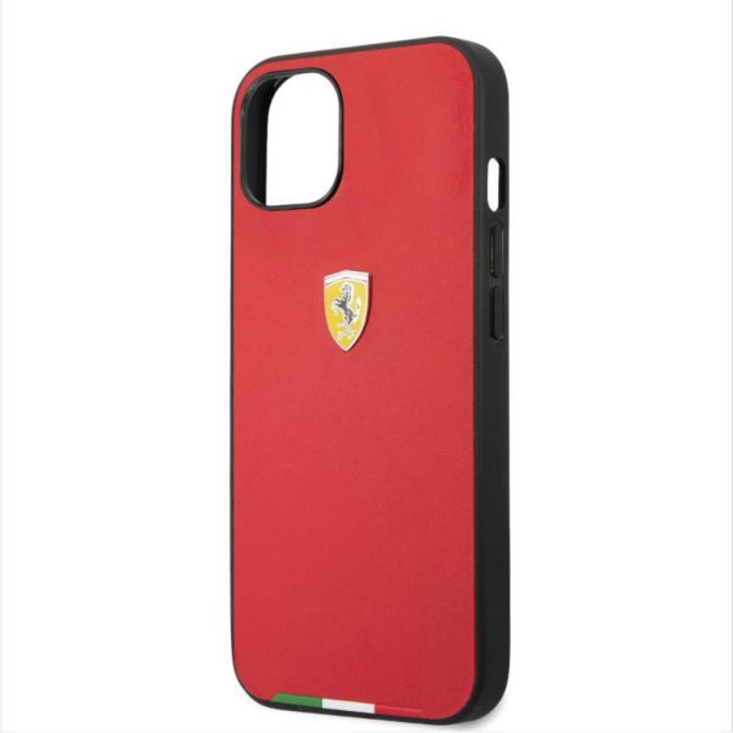Ferrari Hard Case Red With Italian Flag Line iPhone 14 Ferrari Hard Case Red With Italian Flag Line iPhone 14