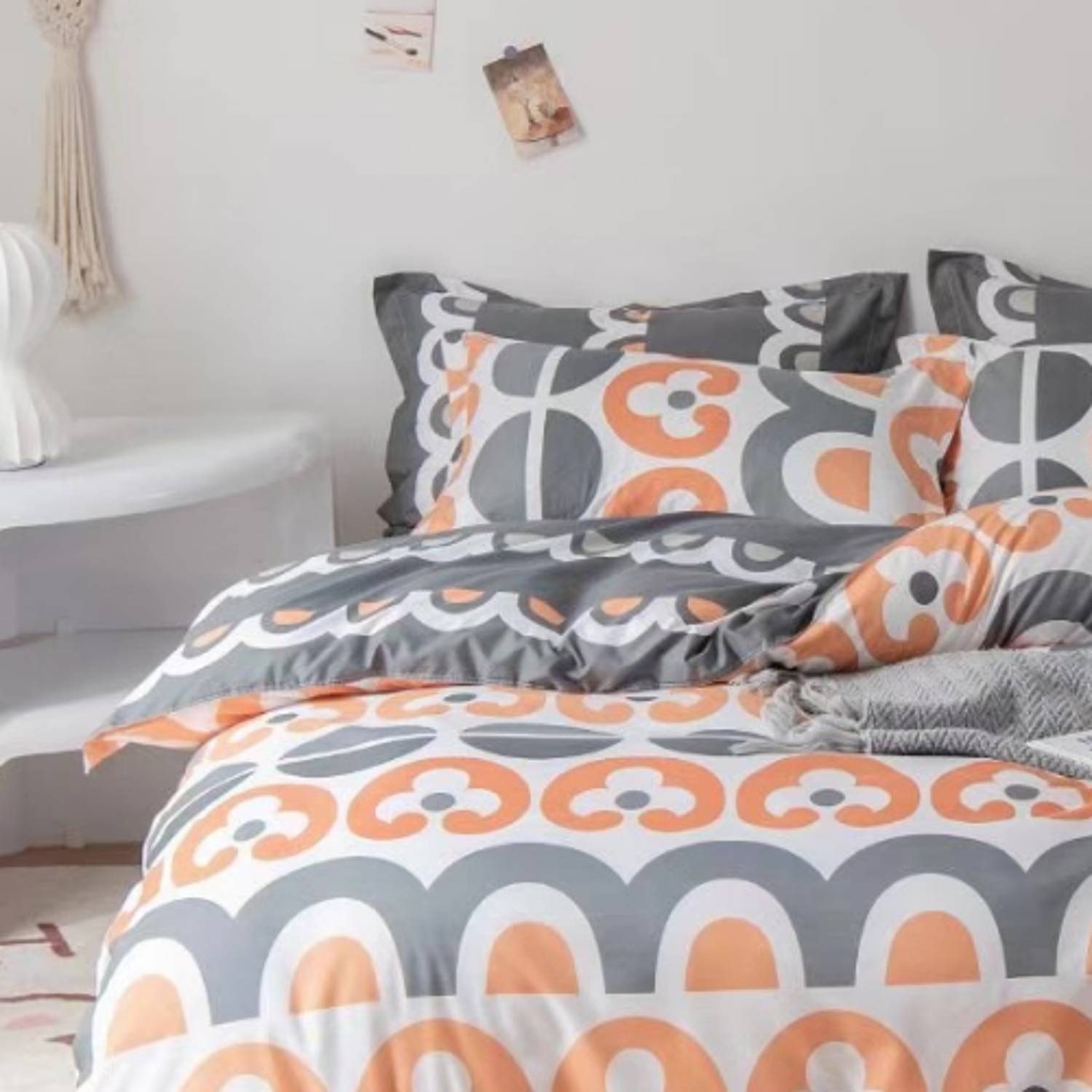 Luna Home King Size 6 Pieces Bedding Set Without Filler, Cute Boho Design Luna Home King Size 6 Pieces Bedding Set Without Filler, Cute Boho Design