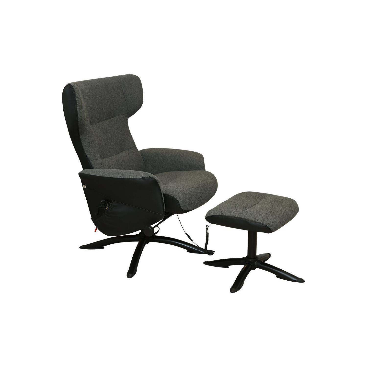 Pan Emirates Itasca Recliner With Massage & Ottoman Grey Pan Emirates Itasca Recliner With Massage & Ottoman Grey