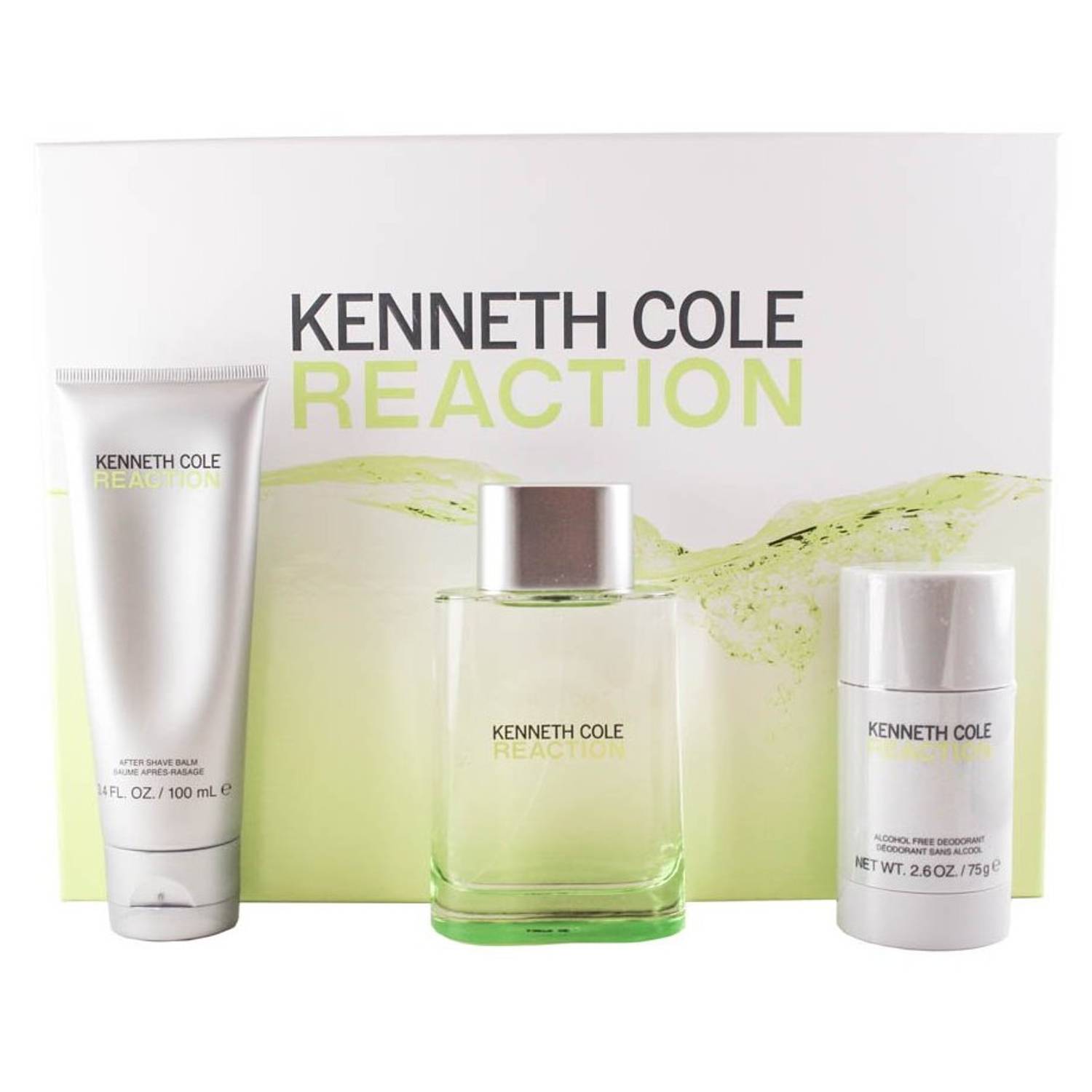 Kenneth Cole Reaction Gift Set For Men (Reaction 100ml EDT + Reaction Aftershave Balm 100ml + 75g Reaction Deodorant) Kenneth Cole Reaction Gift Set For Men (Reaction 100ml EDT + Reaction Aftershave Balm 100ml + 75g Reaction Deodorant)
