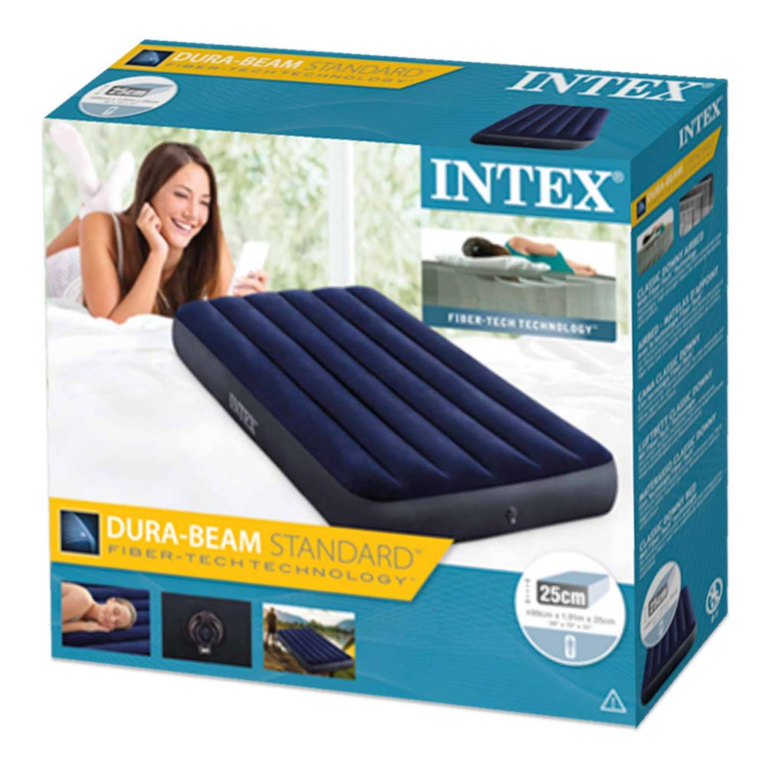 Intex Twinch Dura-Beam Series Classic Downy Airbed Intex Twinch Dura-Beam Series Classic Downy Airbed